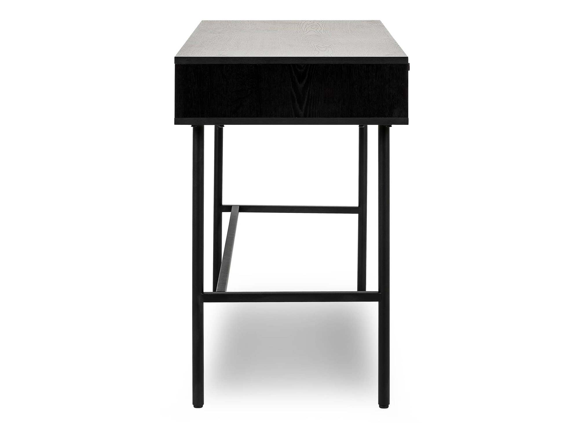 Escritorio DARYL de 2 cajones en madera y metal negro