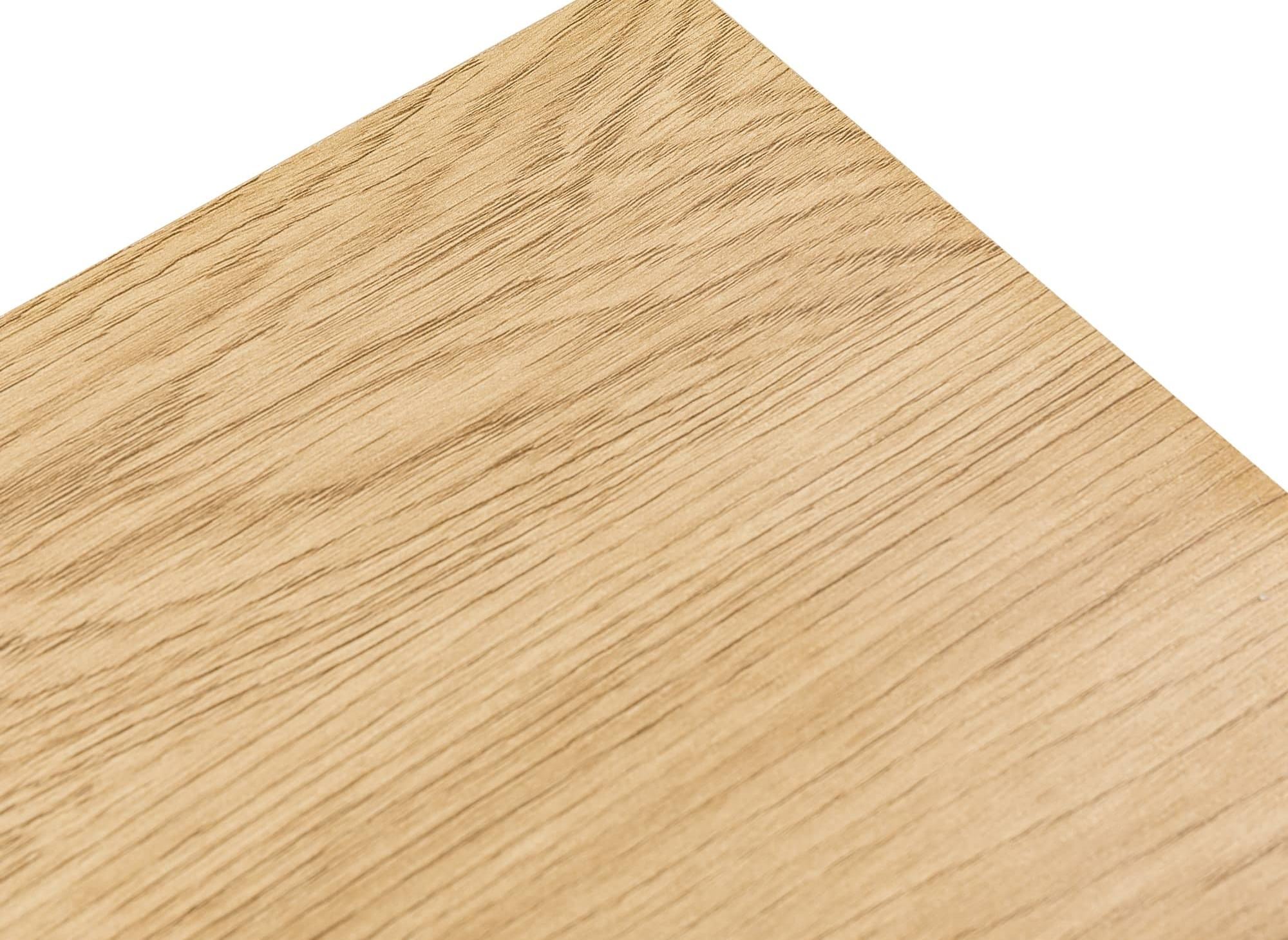 Cómoda SOHANE de 2 cajones en madera clara y metal negro