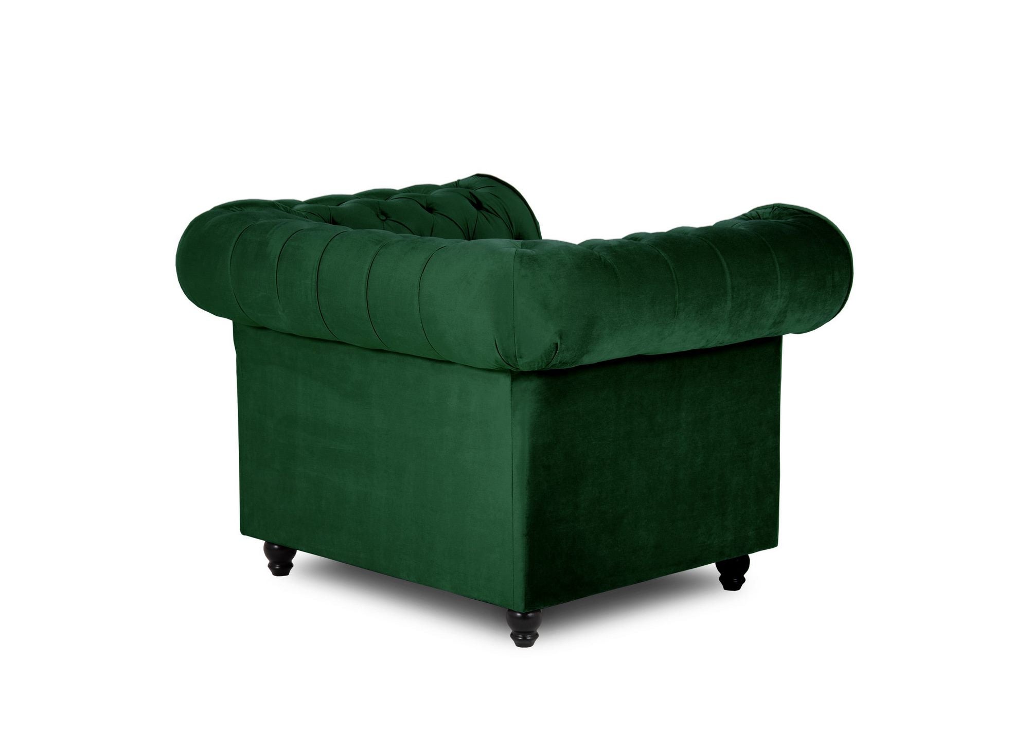 Sillón Chesterfield en terciopelo verde - WILSTON
