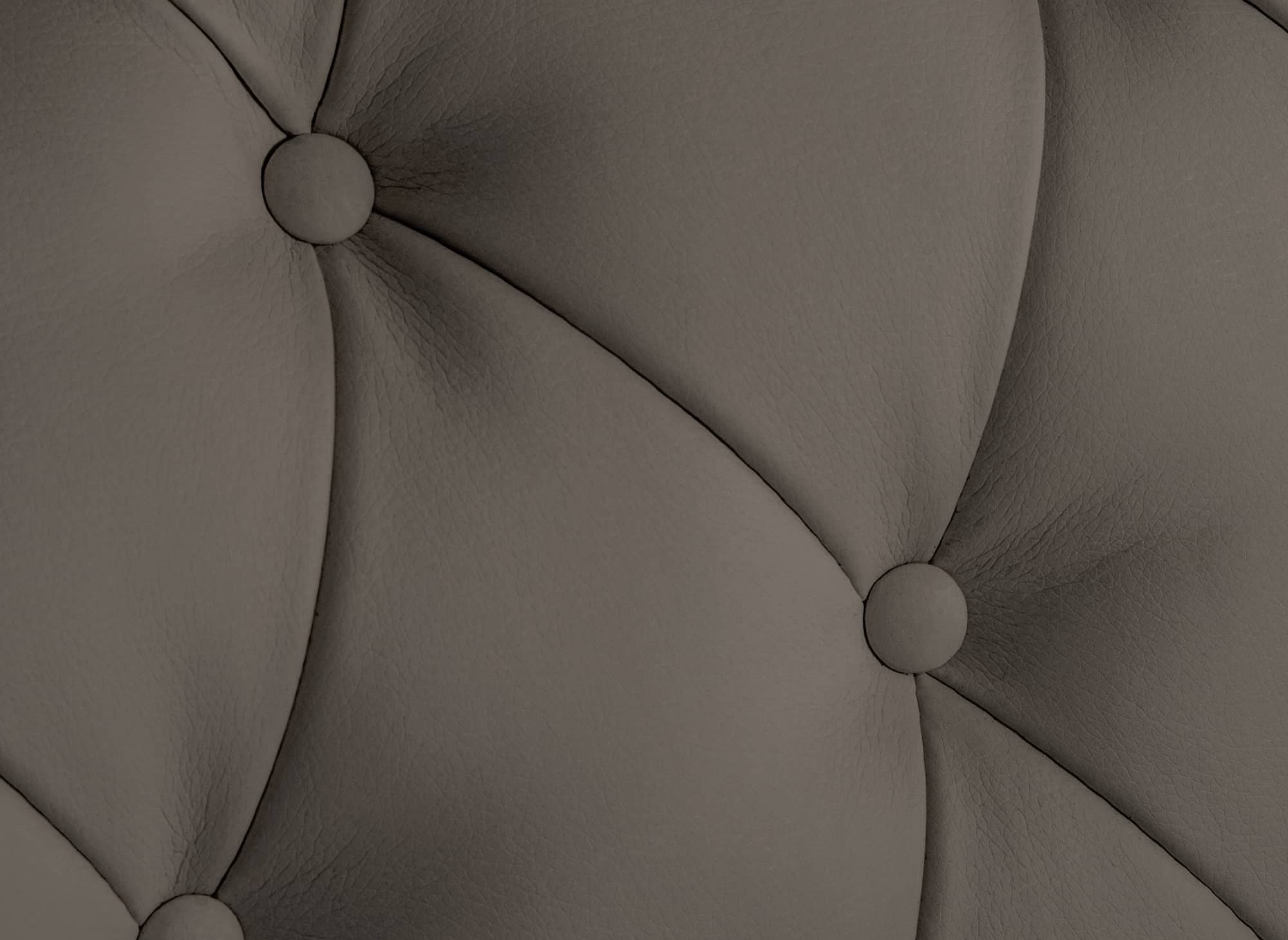 Sillón Chesterfield en piel sintética color topo - WILSTON