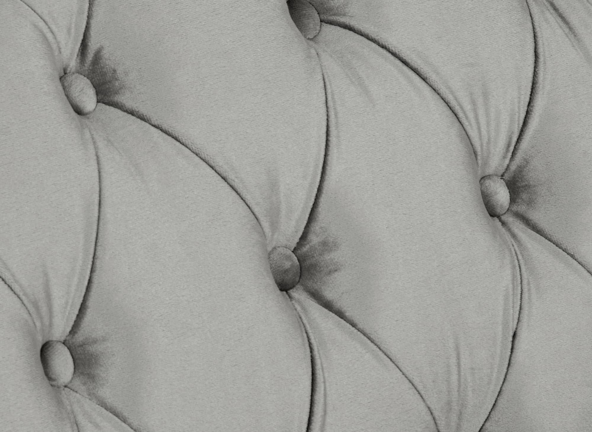 Sillón Chesterfield en terciopelo gris - WILSTON