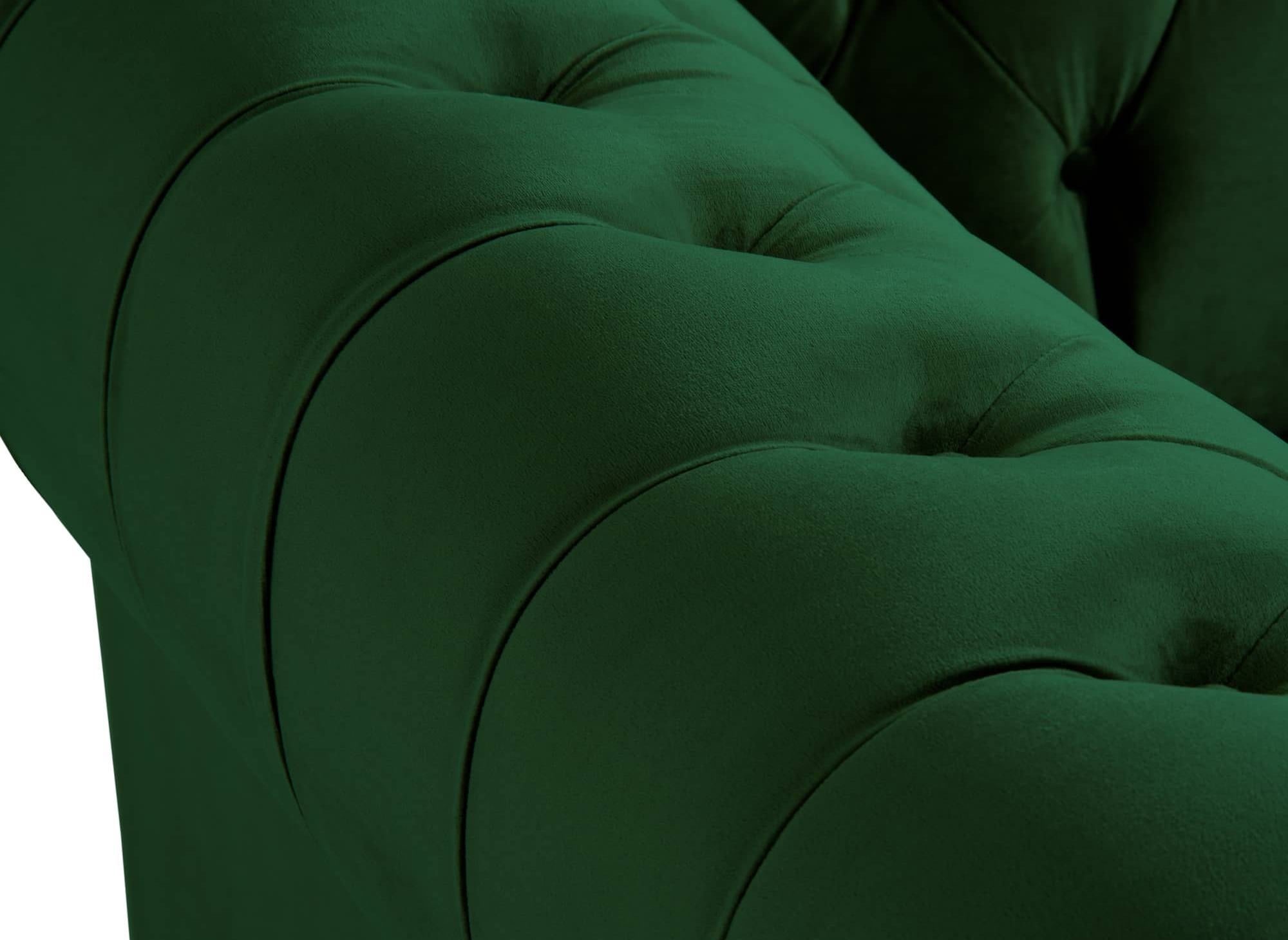 Sillón Chesterfield en terciopelo verde - WILSTON