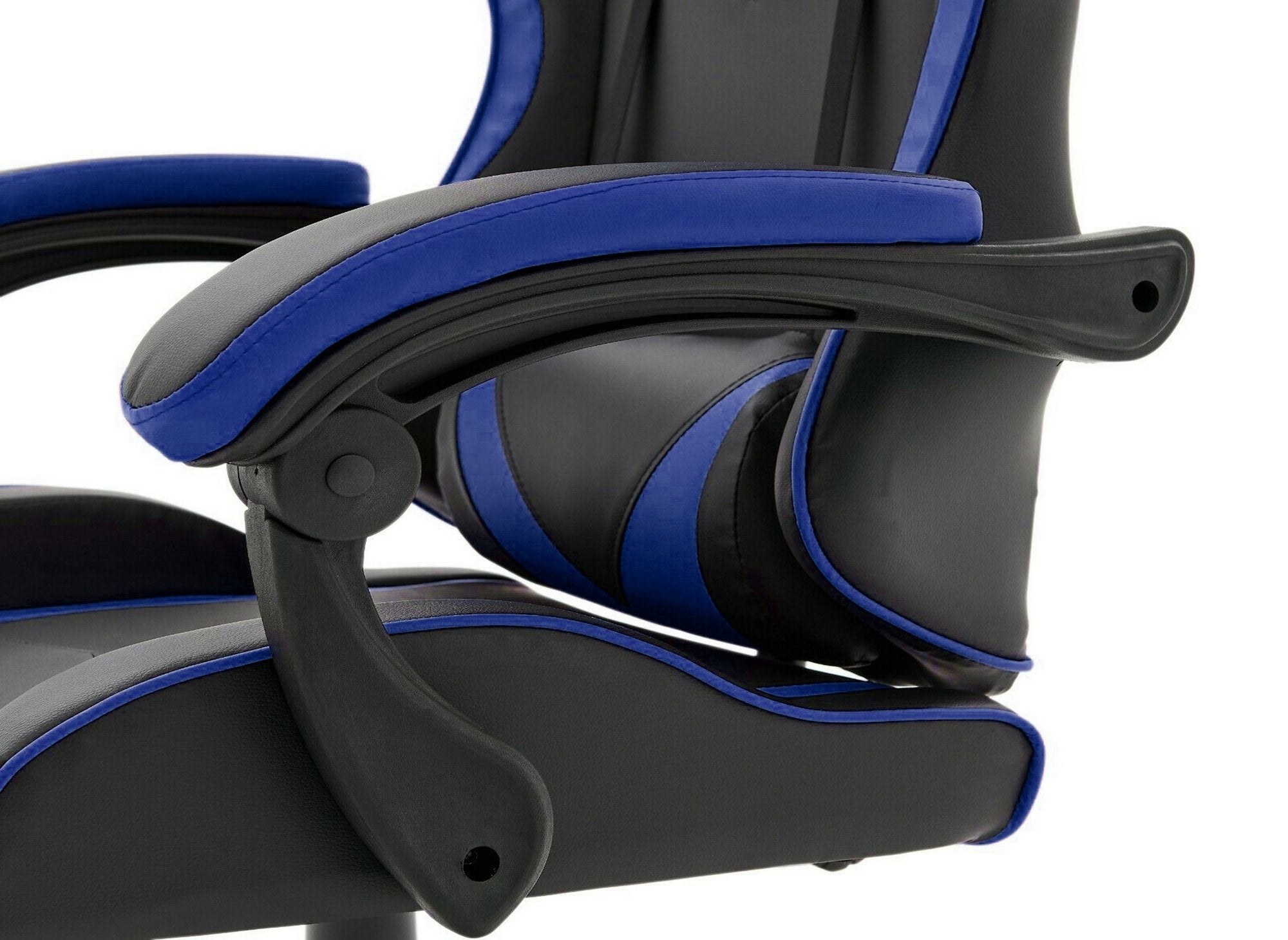 Silla gaming PIXEL en piel sintética negra y azul
