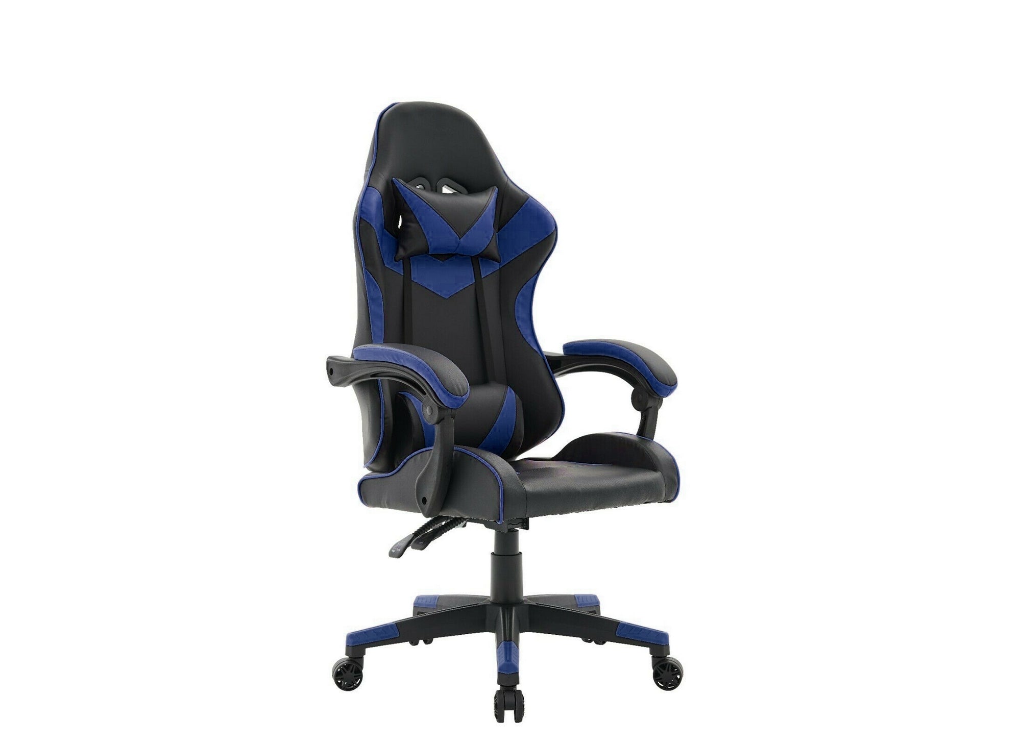 Silla gaming PIXEL en piel sintética negra y azul