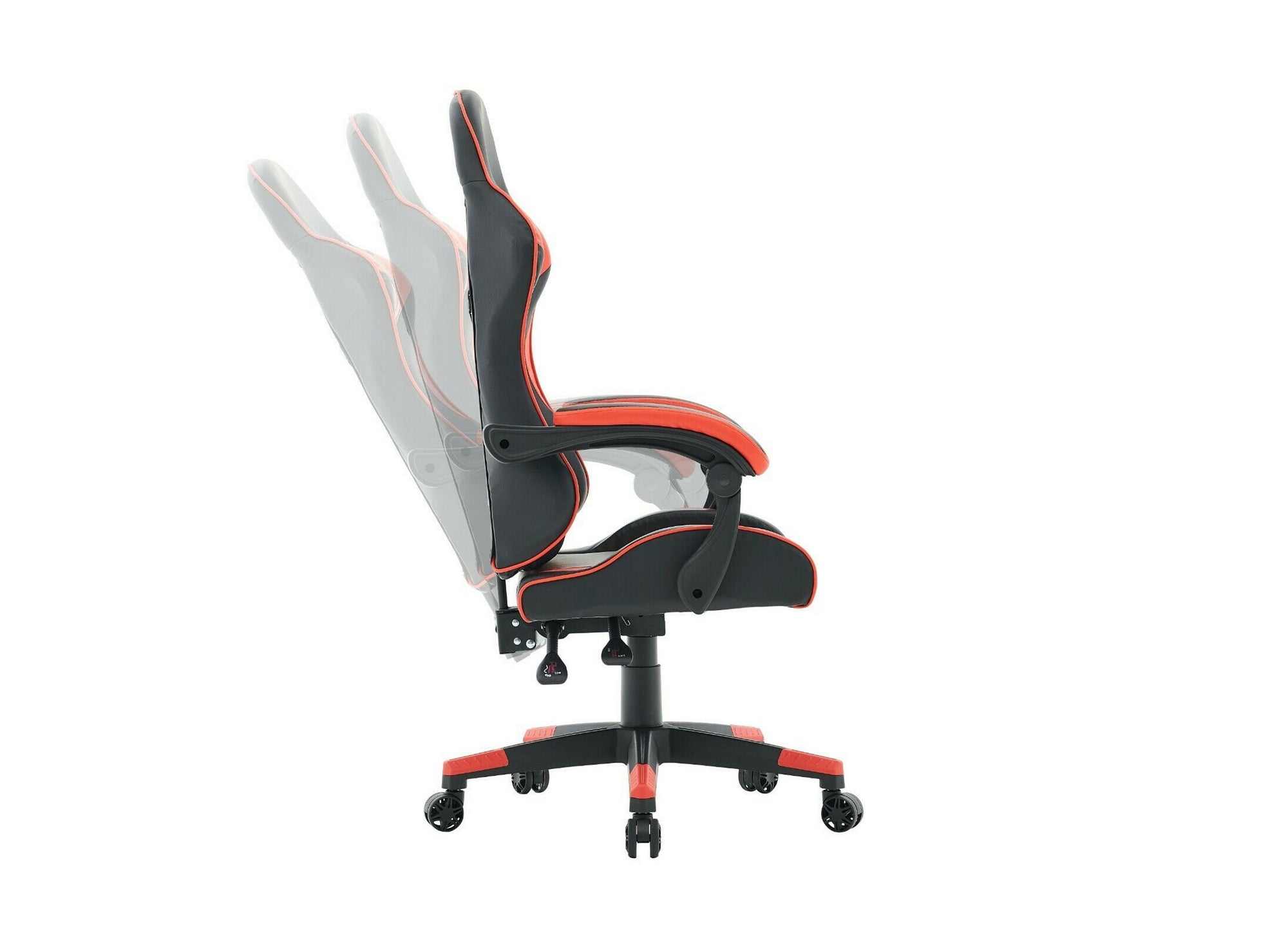 Silla gaming PIXEL en piel sintética negra y roja