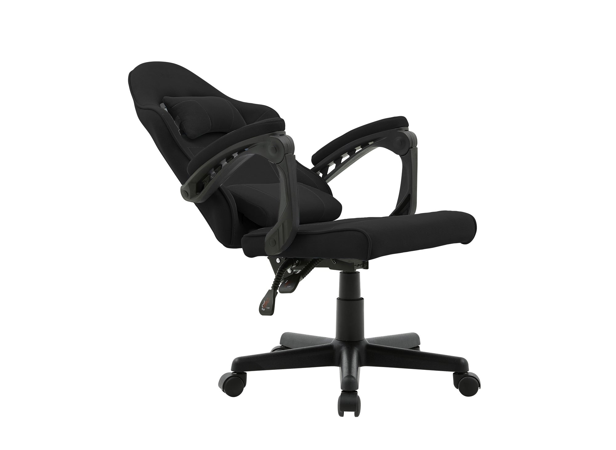 Silla de oficina GHOST de tela negra