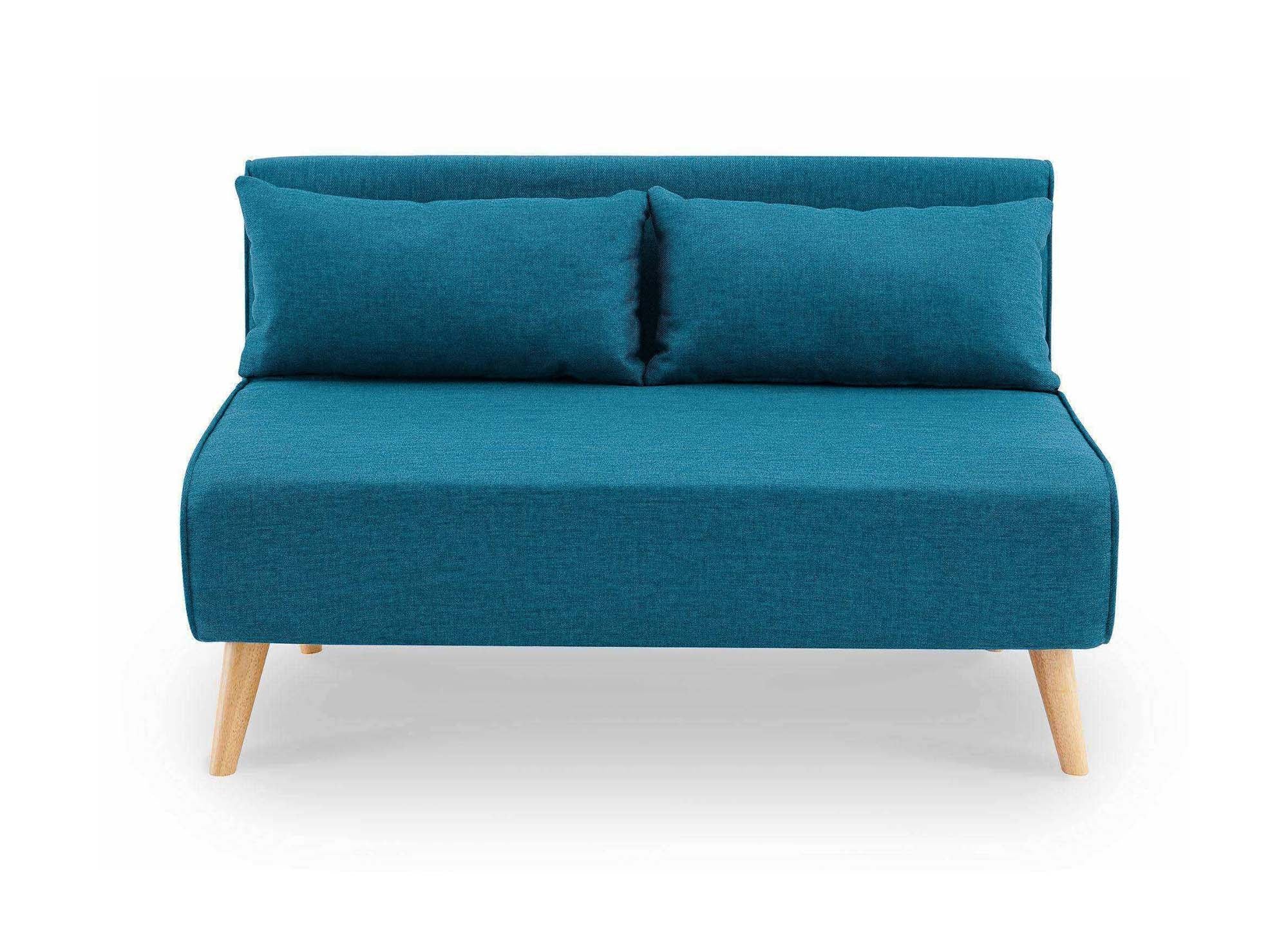 Sofá cama TONKA de 2 plazas en tela azul
