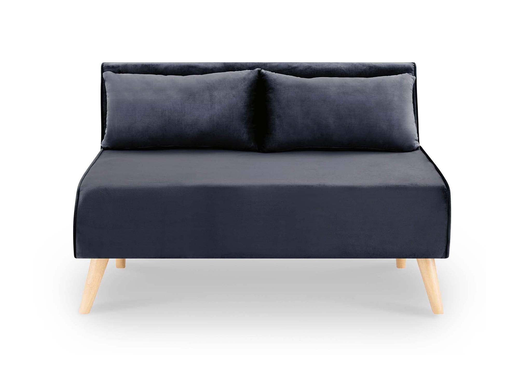 Sofá cama TONKA de 2 plazas en terciopelo gris