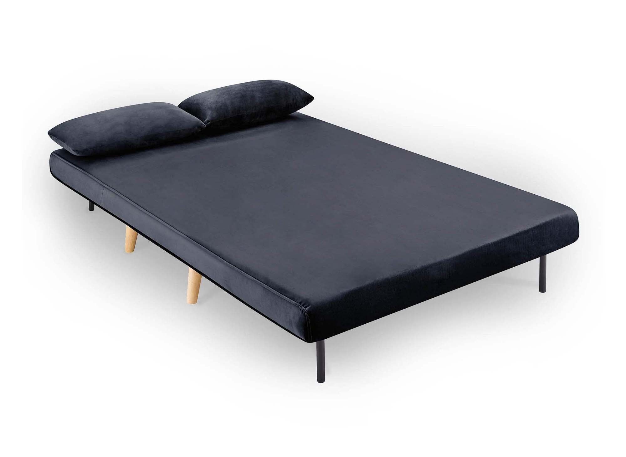 Sofá cama TONKA de 2 plazas en terciopelo gris