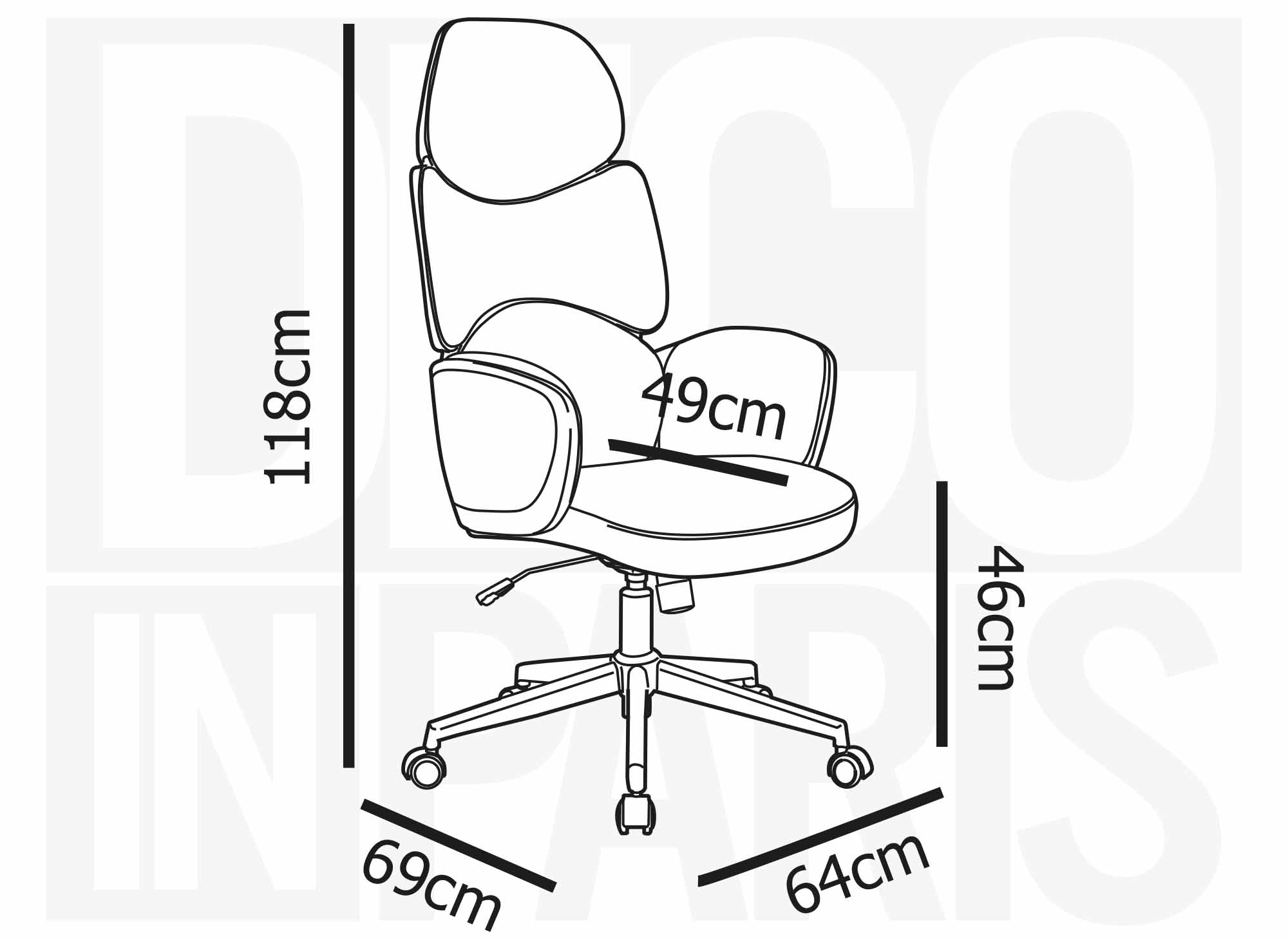 Silla de oficina negra ALFA