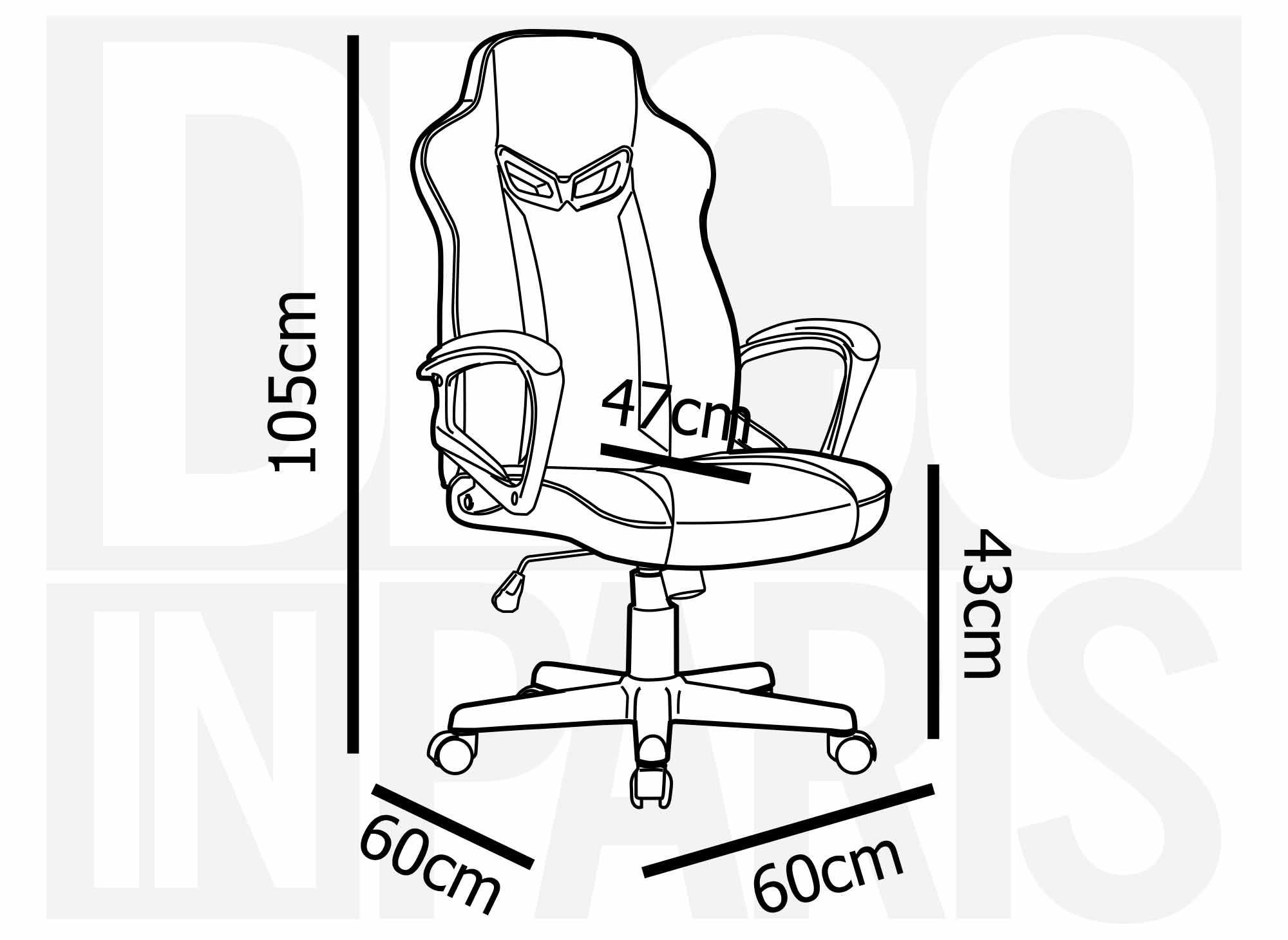 Silla de oficina gaming MICRON negra y roja