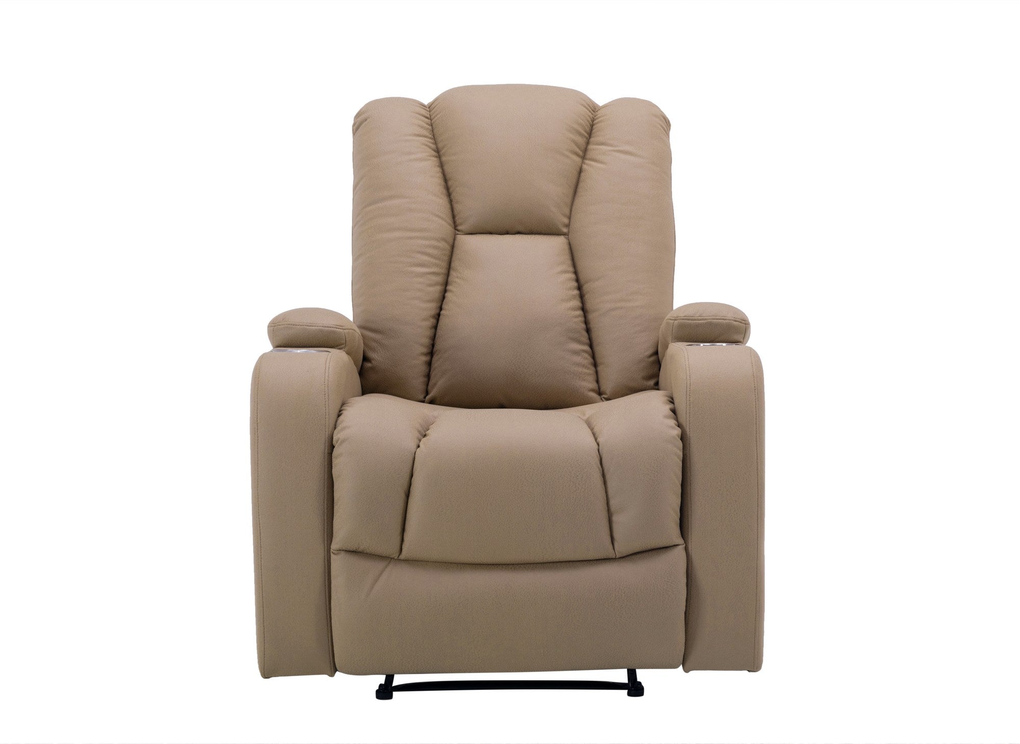 Sillón reclinable eléctrico EL CLARENCE en tejido de microfibra beige