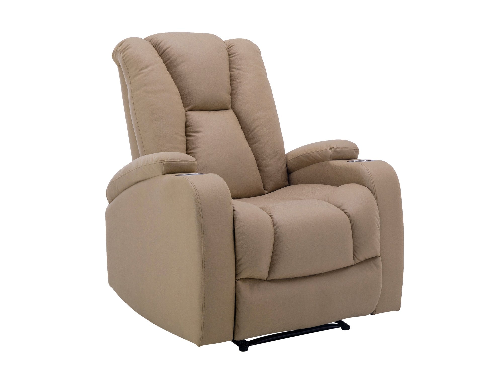 Sillón reclinable eléctrico EL CLARENCE en tejido de microfibra beige