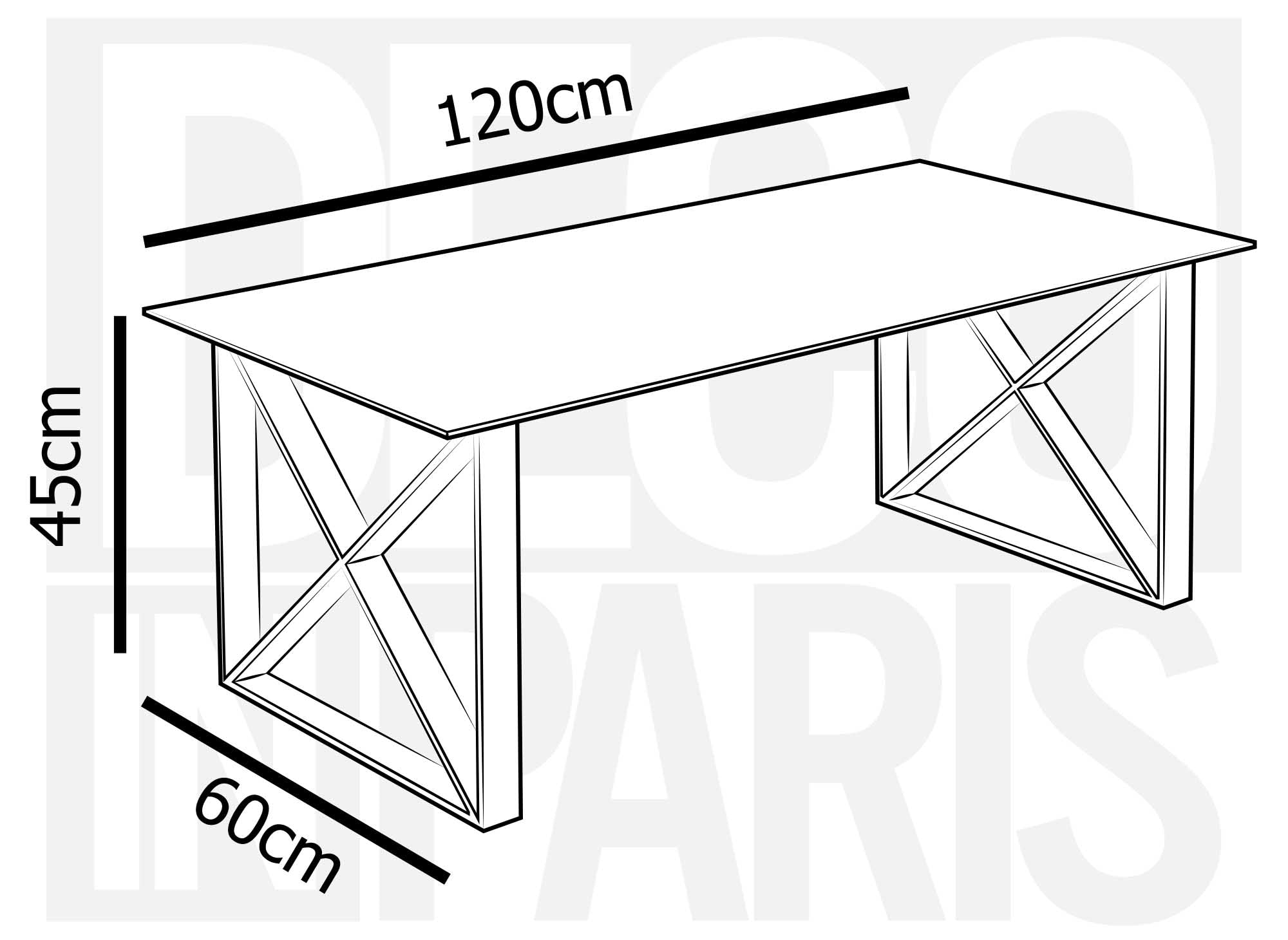 Mesa de centro rectangular de cristal ISORE
