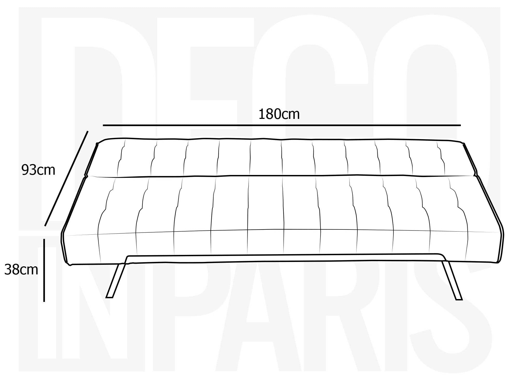 Sofá cama Click-Clack tapizado en gris KEDY