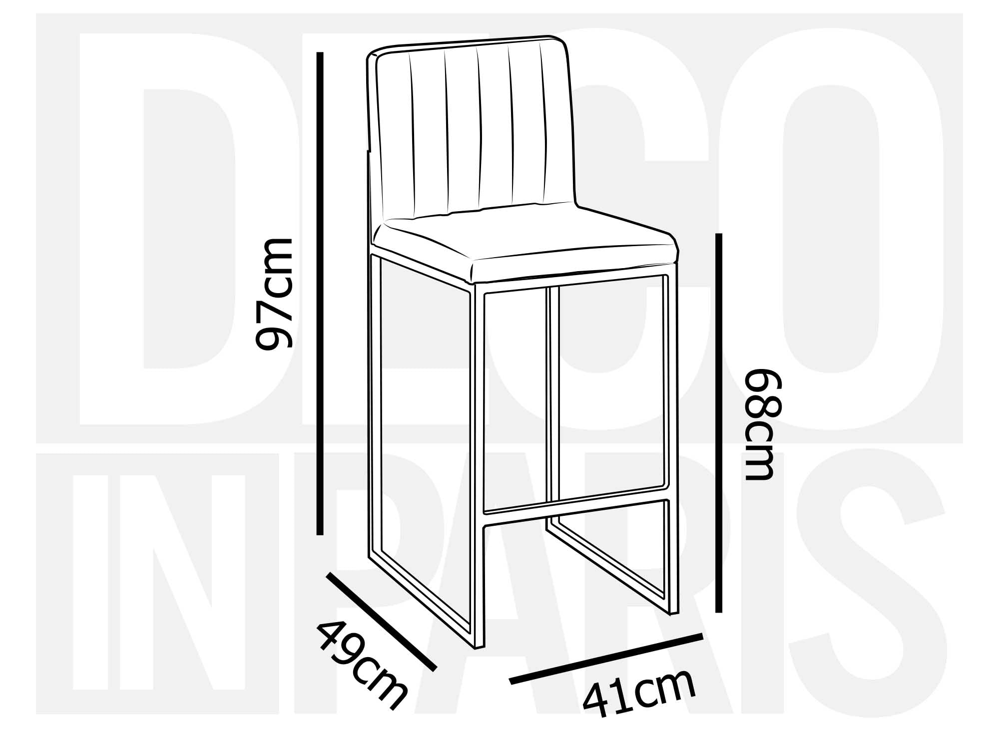 Juego de 2 taburetes de bar de diseño FRIDA en terciopelo azul