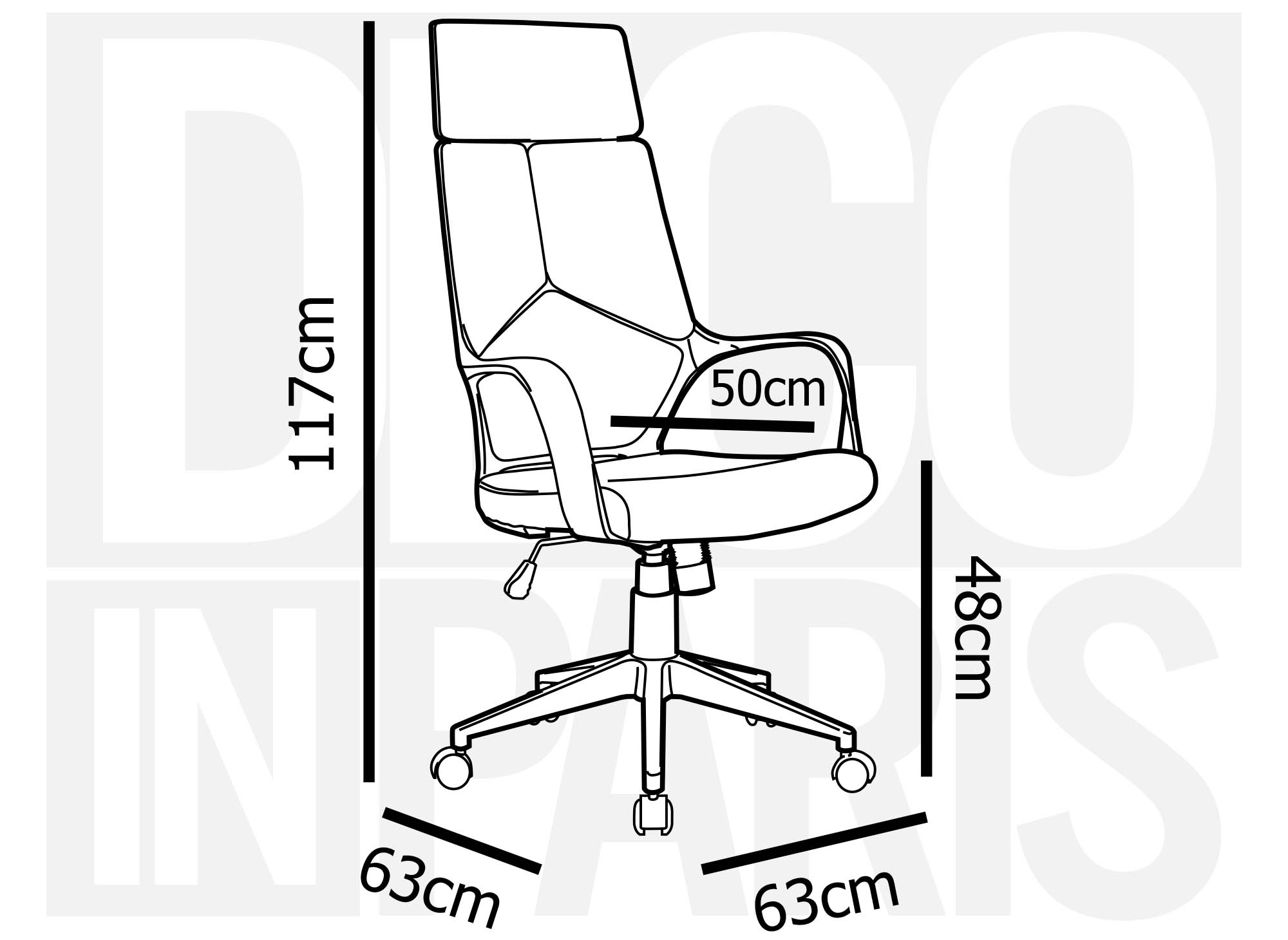 Silla de oficina gris OMEGA