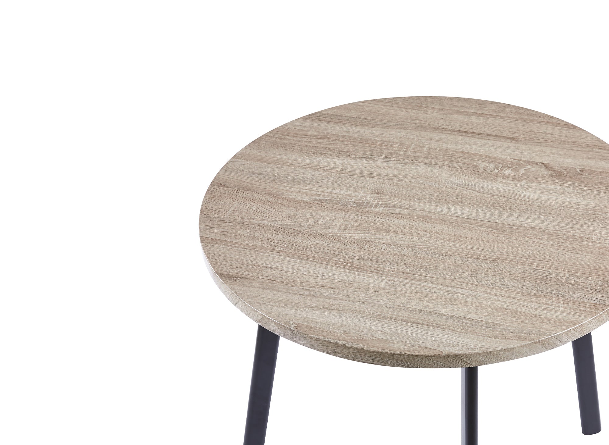 Conjunto de mesa de comedor IRINA de madera gris claro con 4 taburetes grises