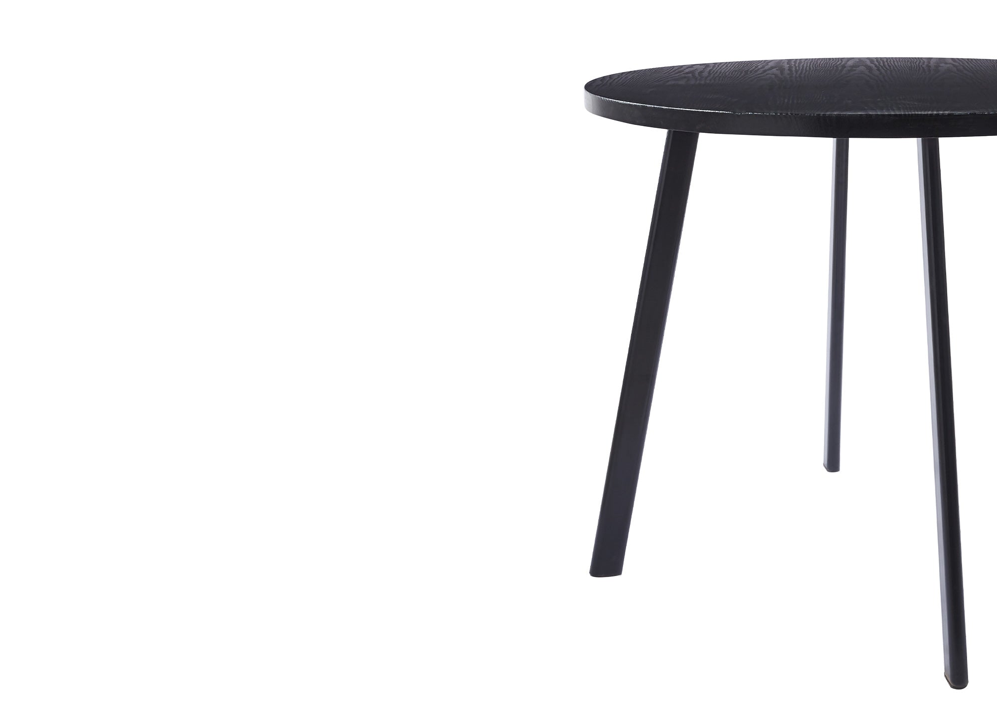 Conjunto de mesa de comedor IRINA de madera negra con 4 taburetes grises