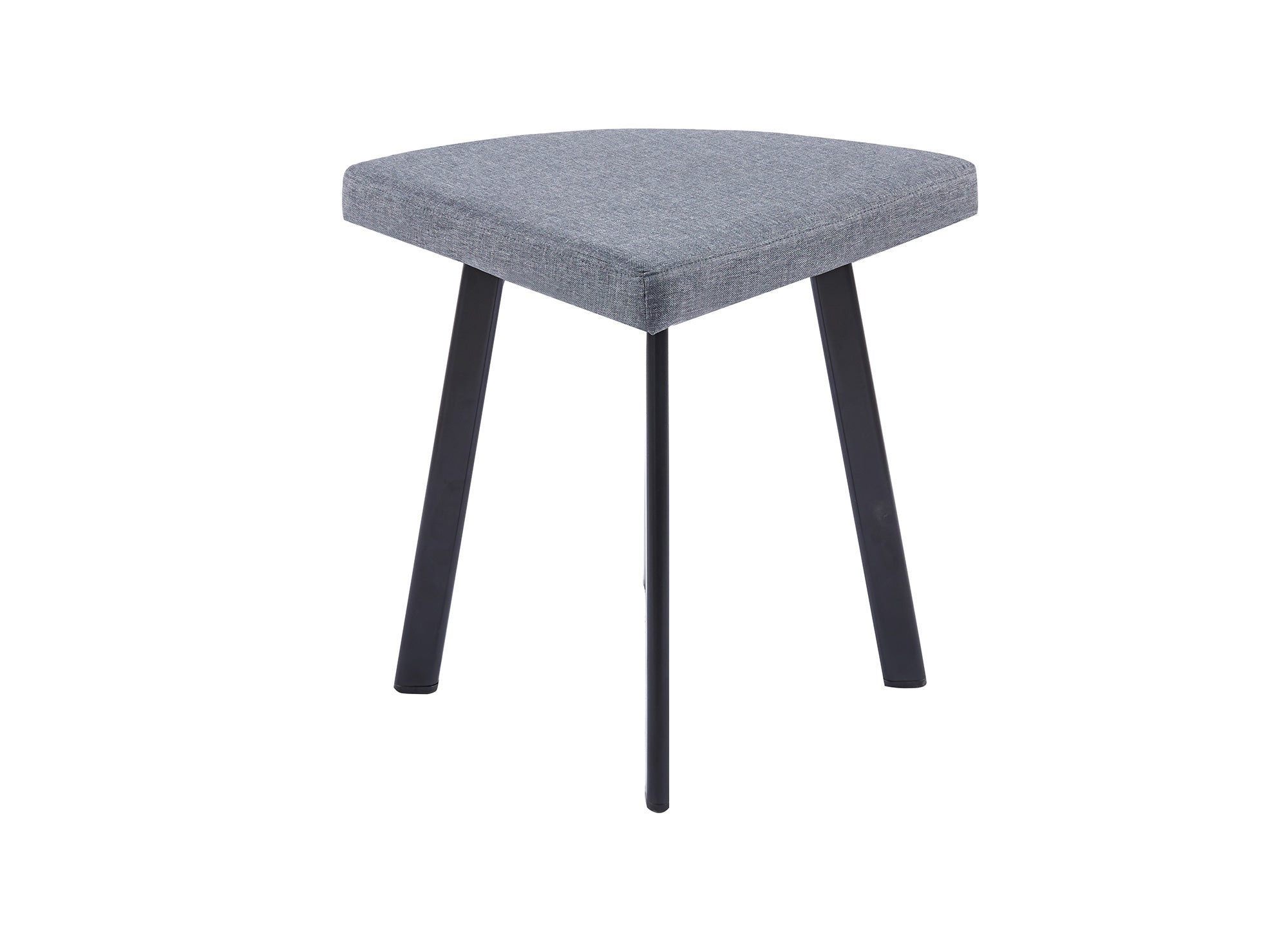 Conjunto de mesa de comedor IRINA de madera negra con 4 taburetes grises