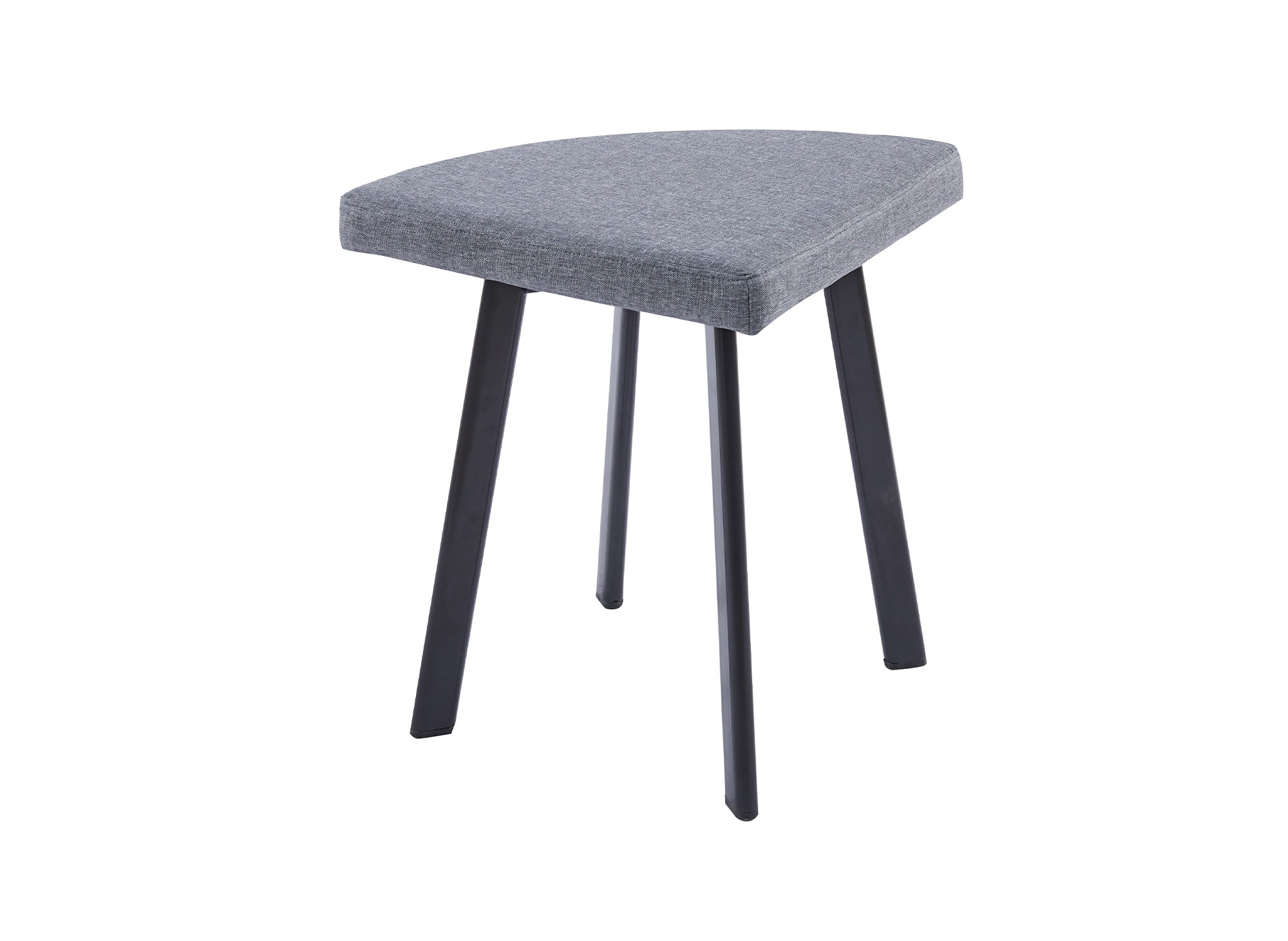 Conjunto de mesa de comedor IRINA de madera negra con 4 taburetes grises