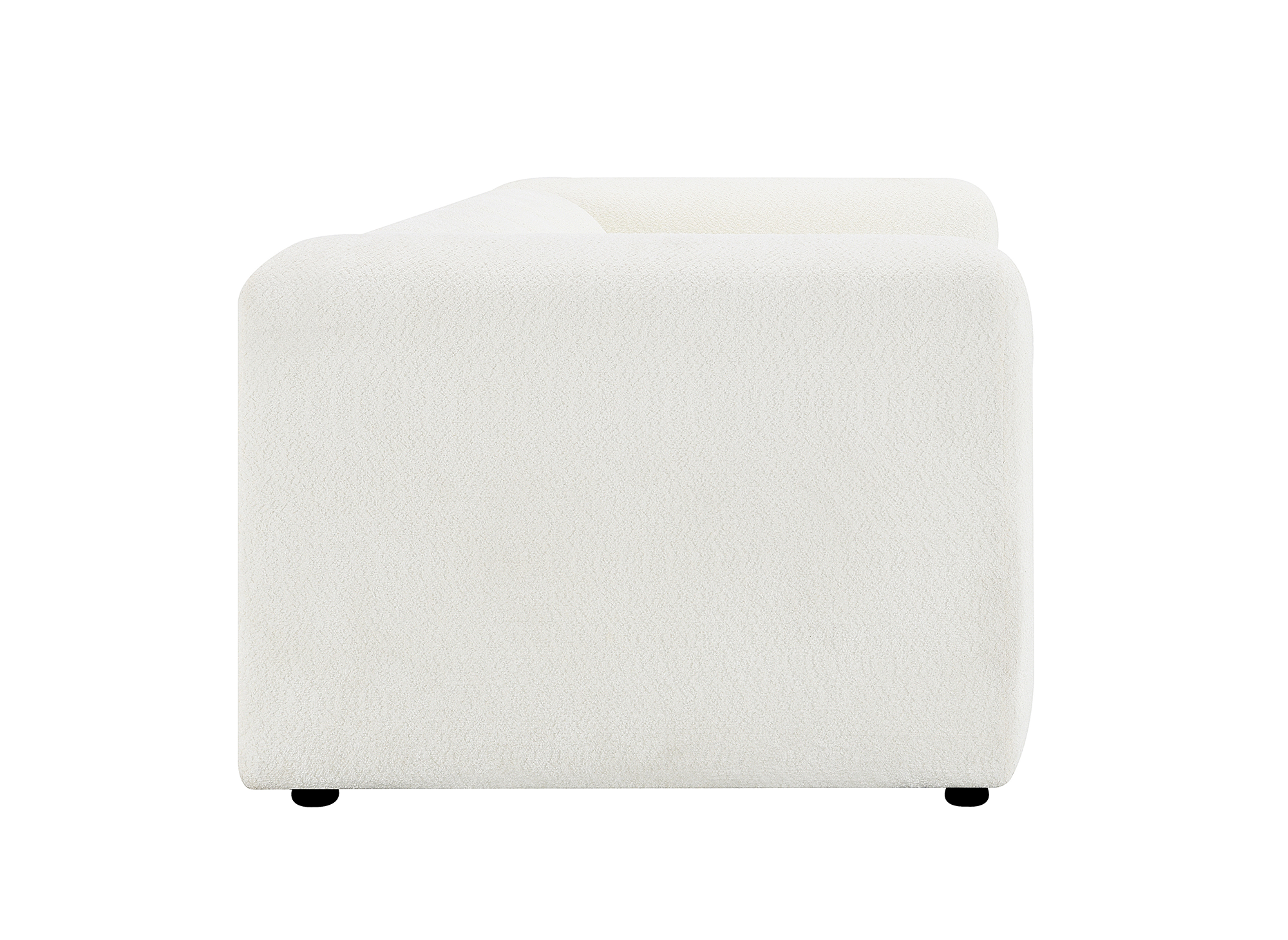 Sofá AELIS de 3 plazas en tejido bouclé crudo 