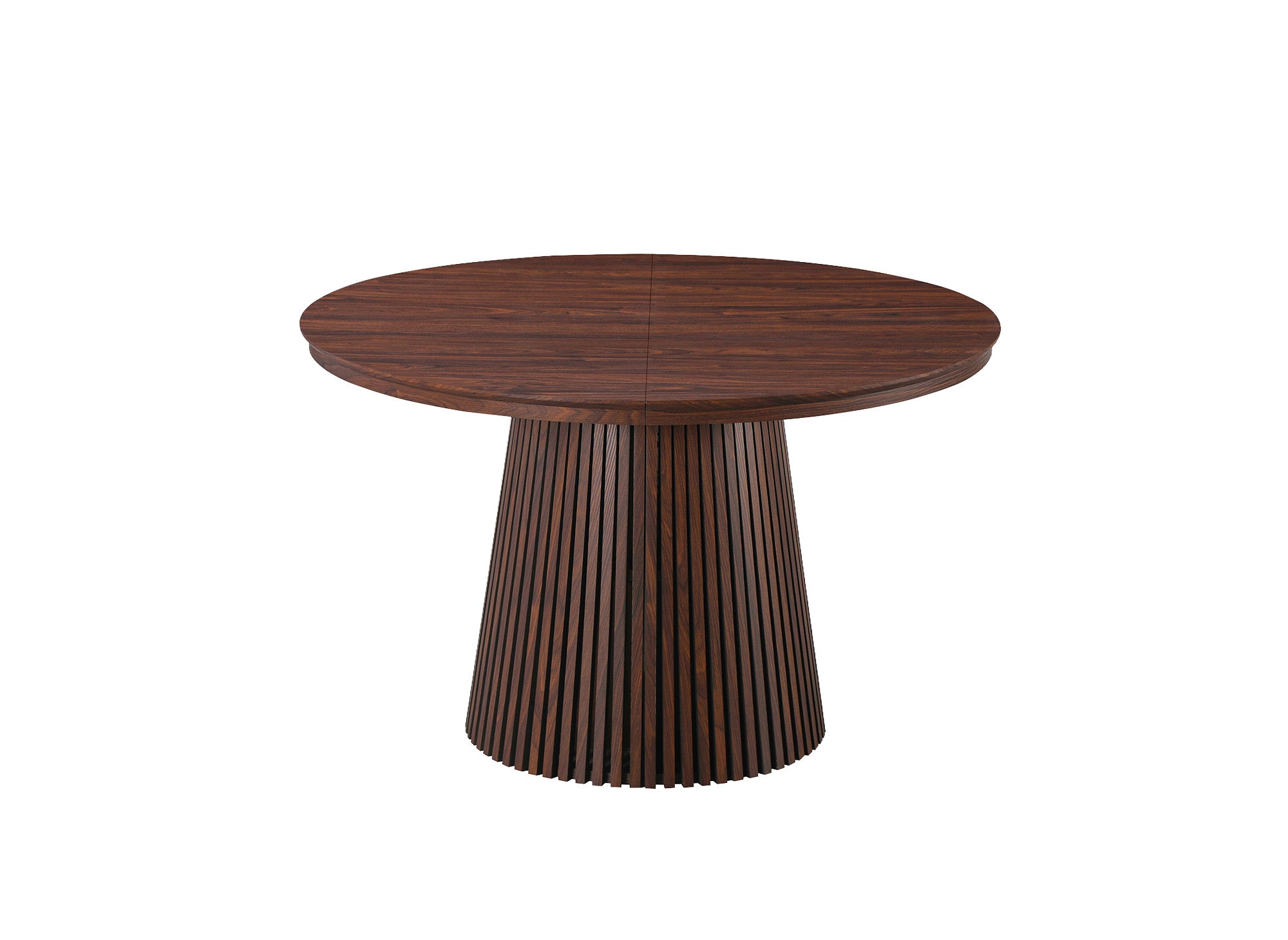 Mesa de comedor redonda extensible HEKA de madera oscura