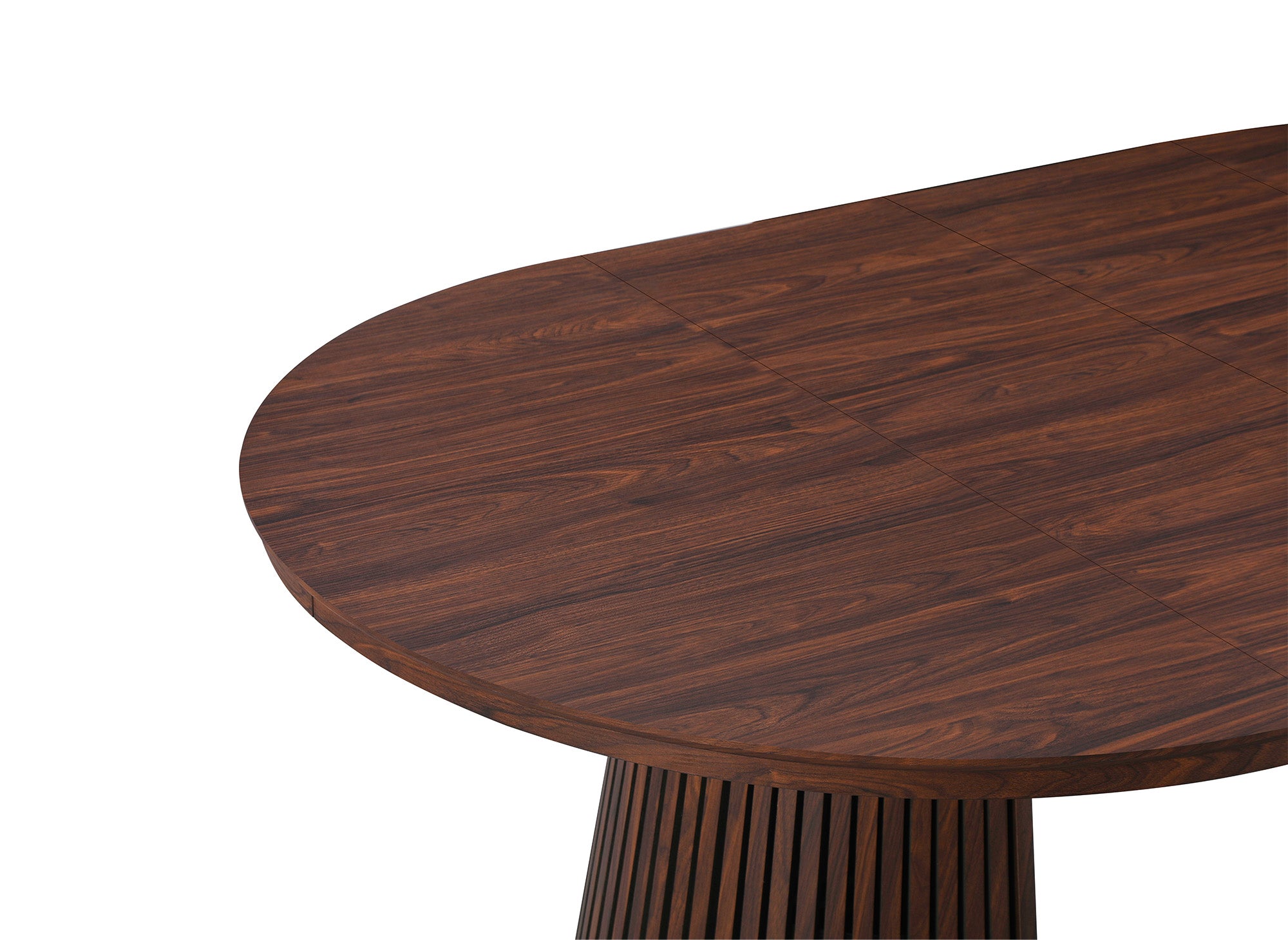Mesa de comedor redonda extensible HEKA de madera oscura