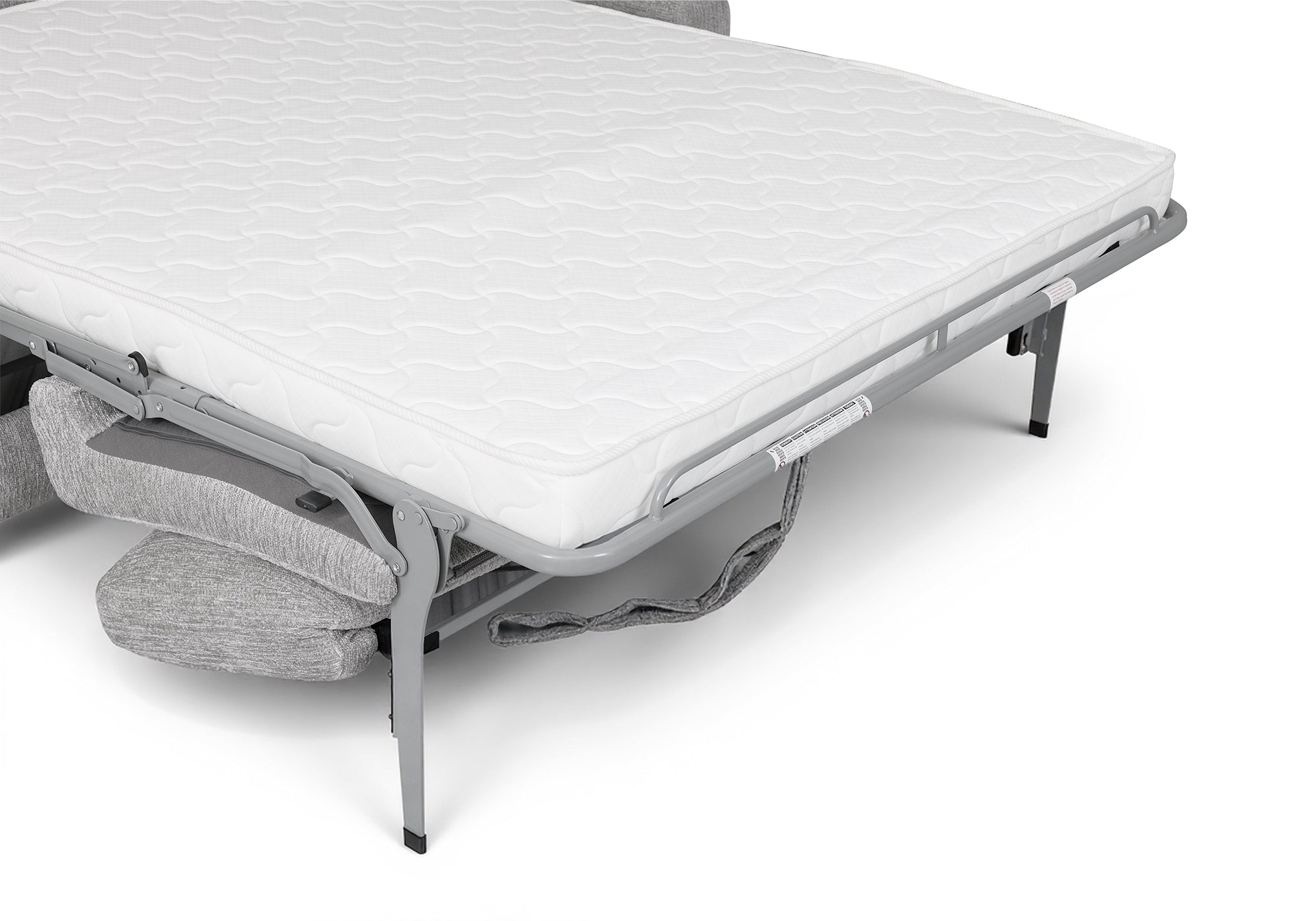 Sofá cama NONA de 3 plazas en terciopelo jaspeado gris claro