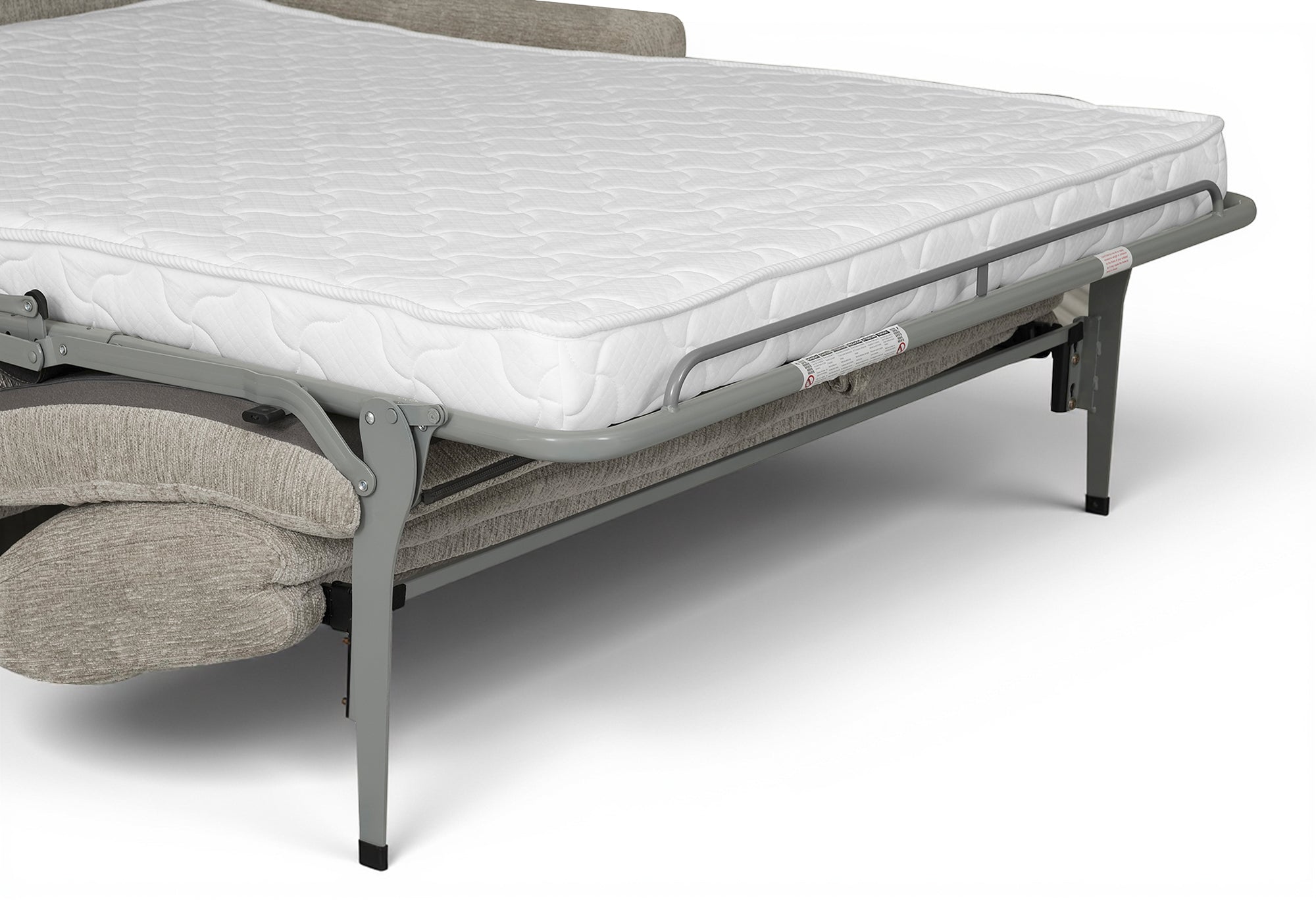 Sofá cama NONA de 3 plazas en terciopelo jaspeado beige