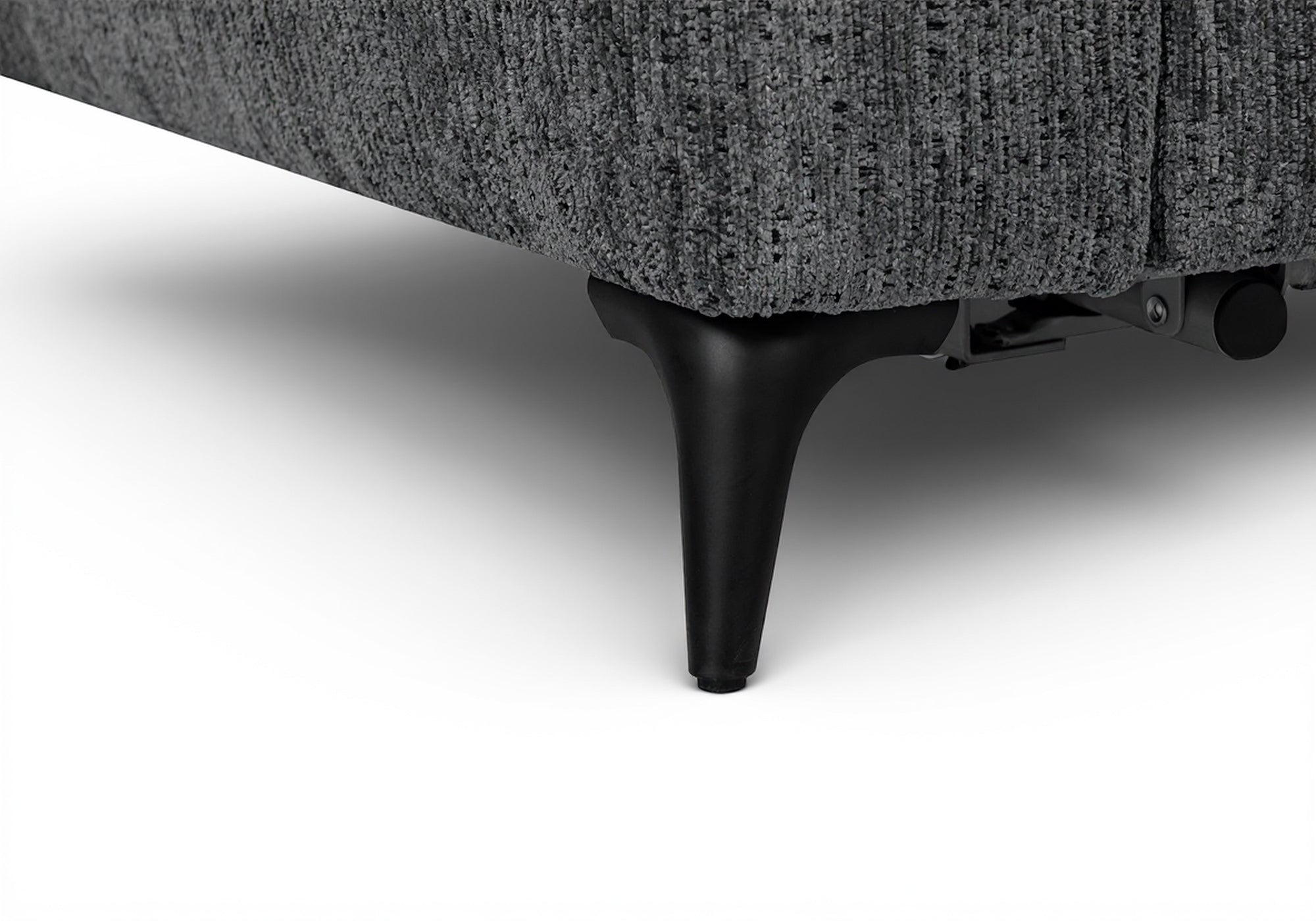 Sofá cama NONA de 3 plazas en terciopelo jaspeado gris oscuro