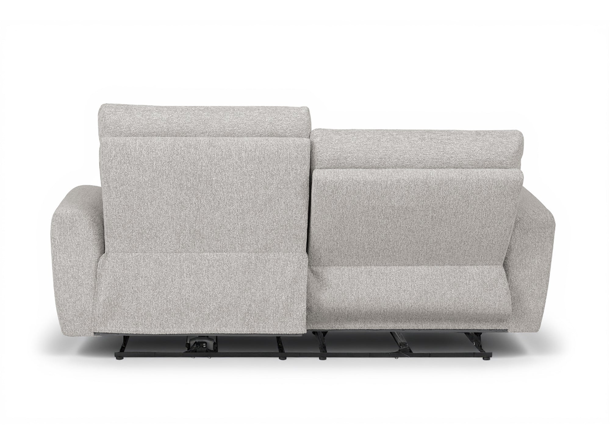 Sofá reclinable eléctrico de 3 plazas DAVY en tejido bouclé beige