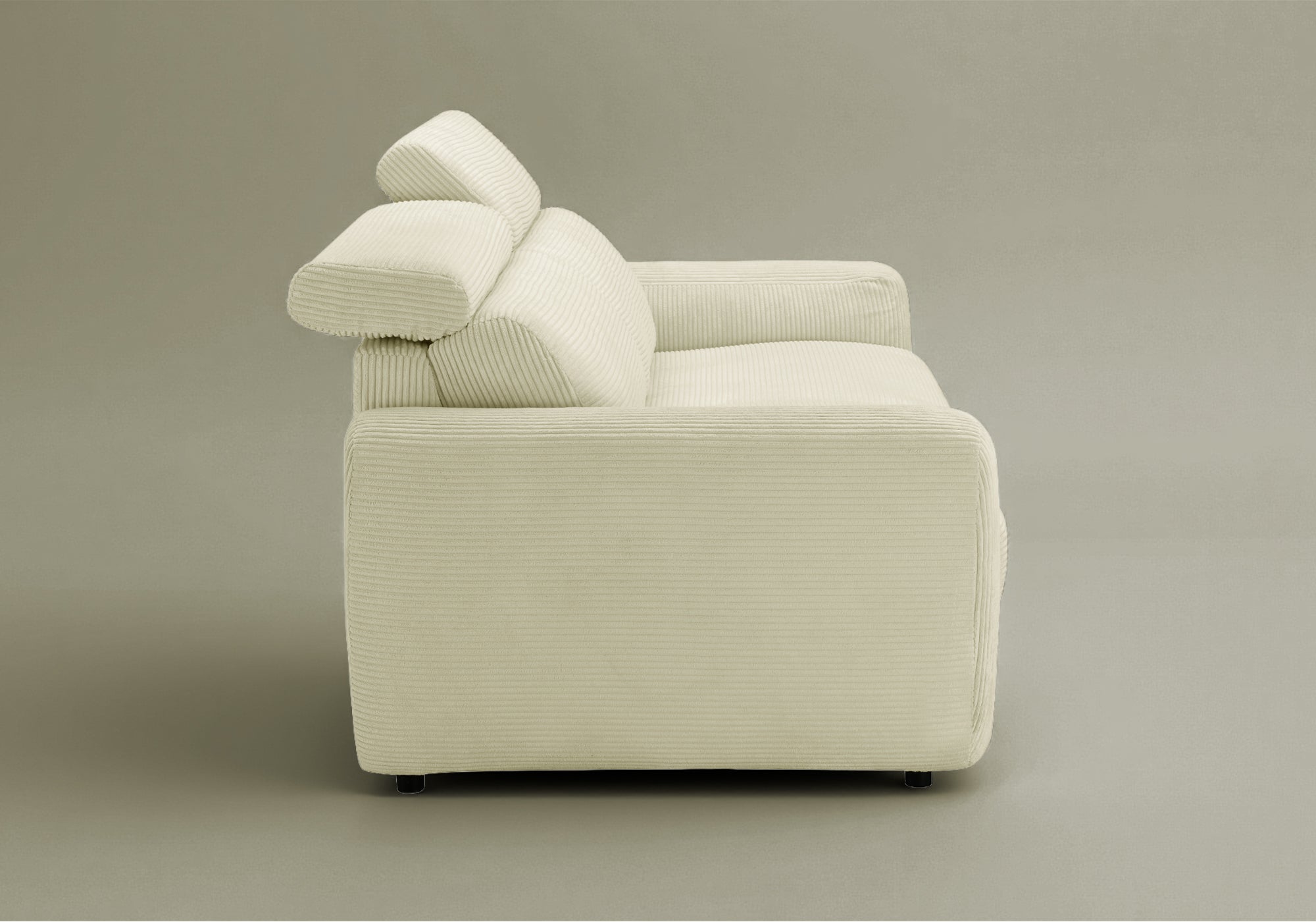 Sofá cama TOGO de 3 plazas en pana beige