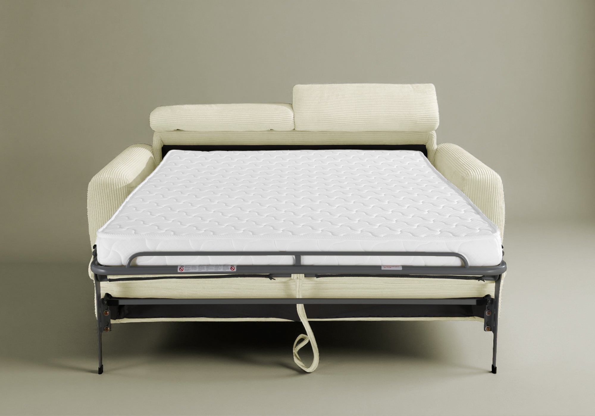 Sofá cama TOGO de 3 plazas en pana beige