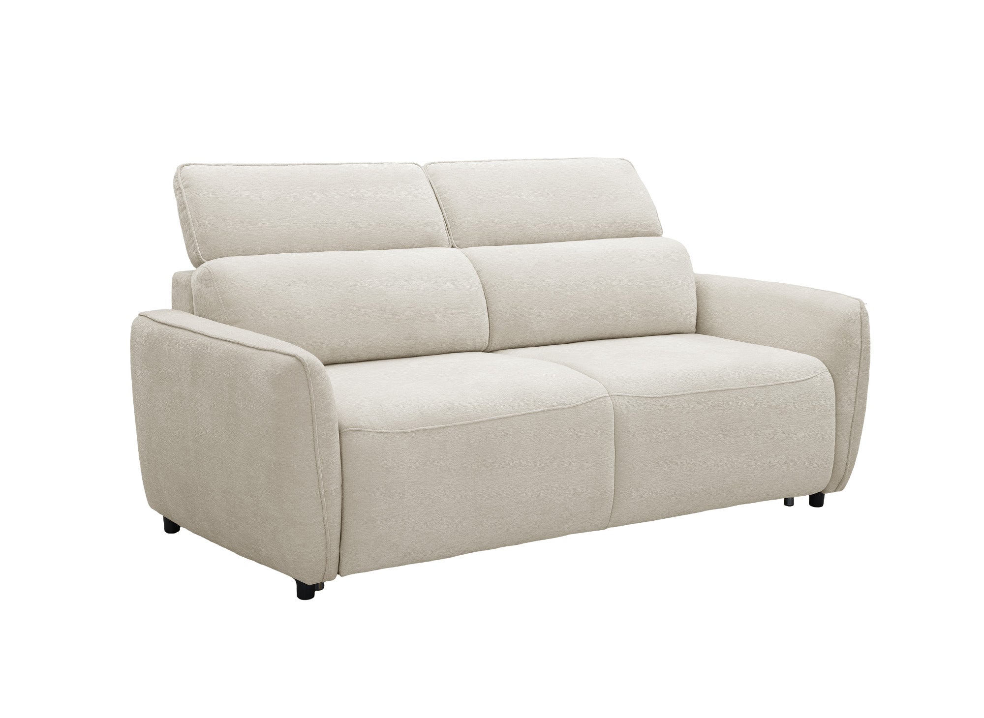Sofá convertible Express de 3 plazas en tejido texturado beige JACINTHE