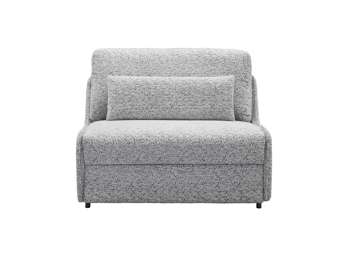 Sofá convertible Express de 1 plaza en tejido rizo gris IMELDA