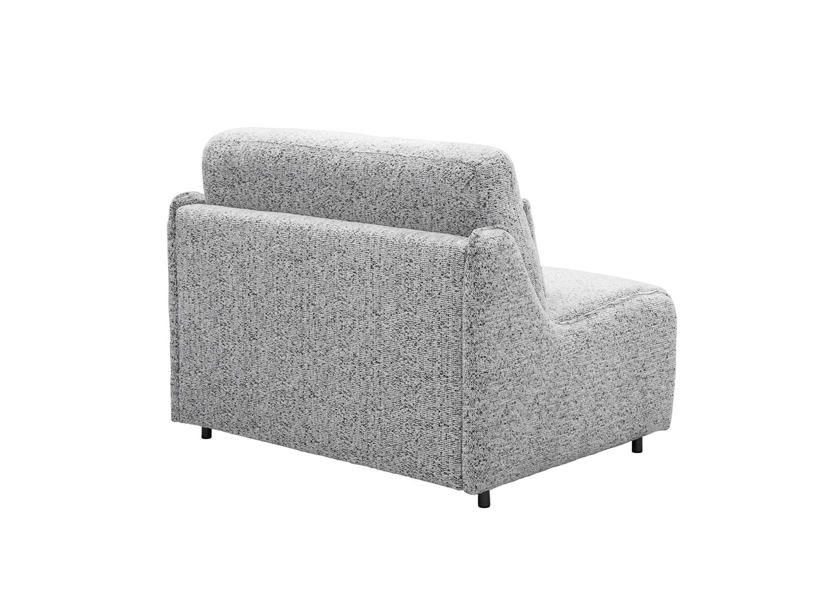 Sofá convertible Express de 1 plaza en tejido rizo gris IMELDA