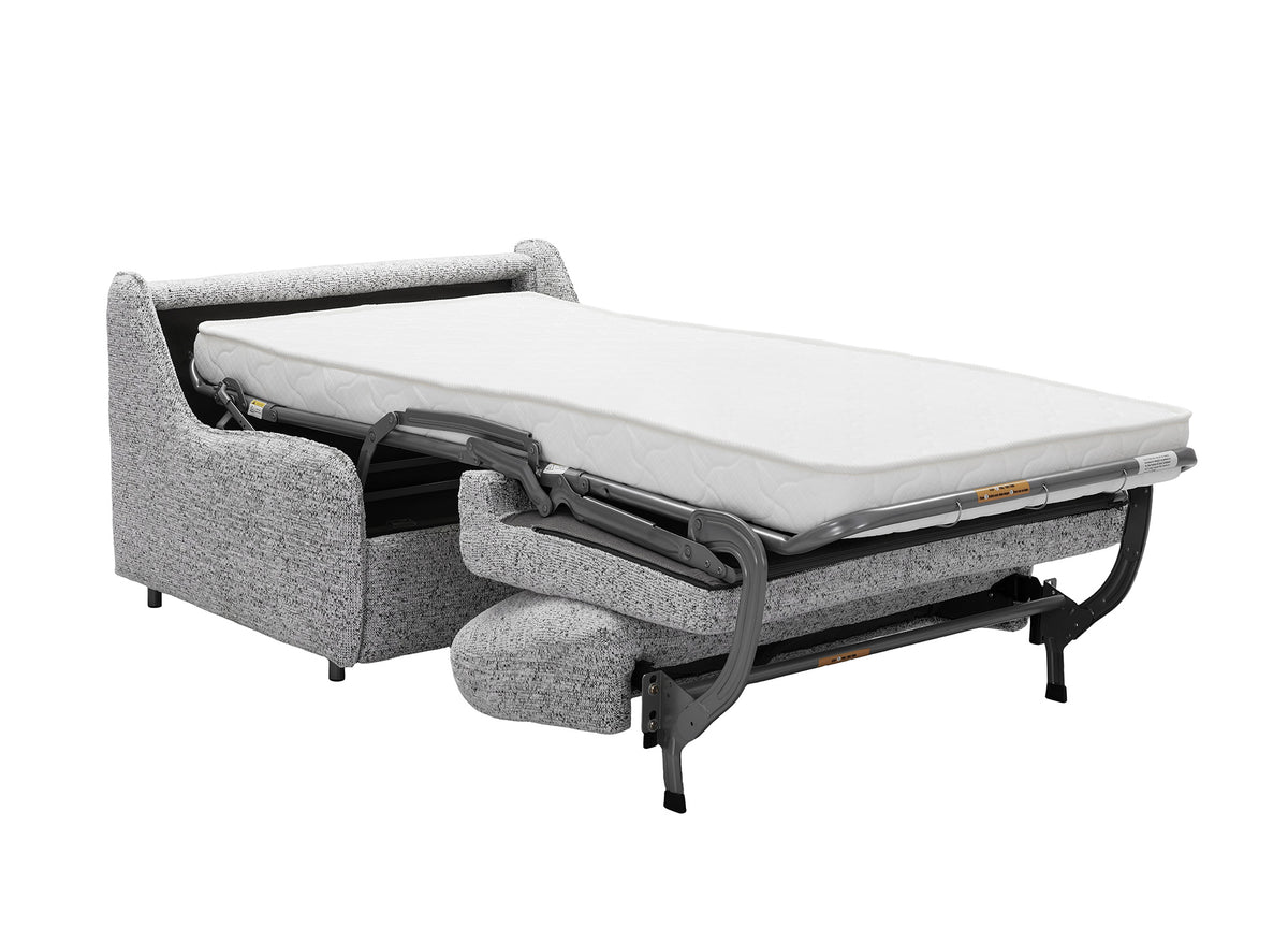 Sofá convertible Express de 1 plaza en tejido rizo gris IMELDA