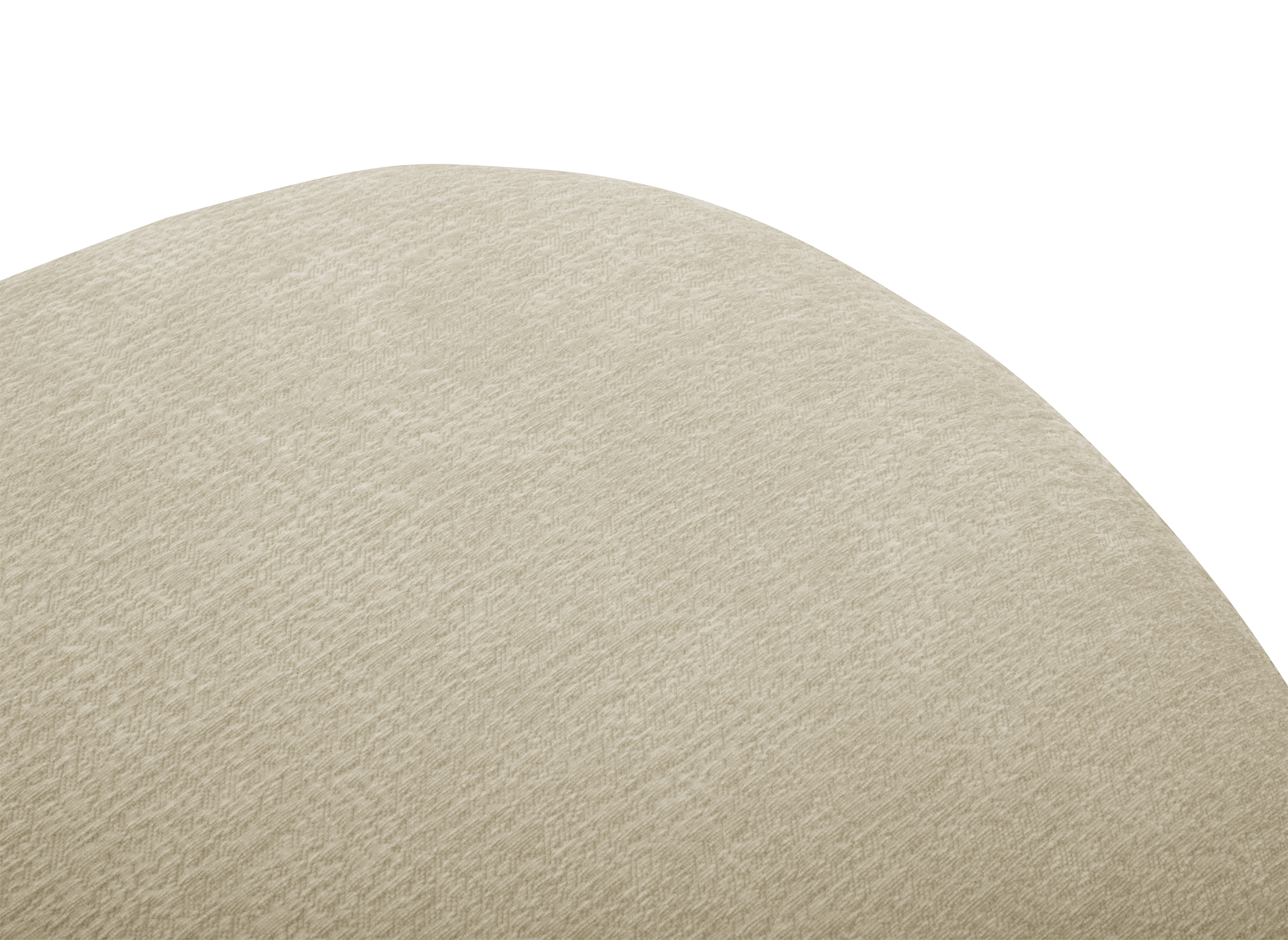 Puf de terciopelo tejido beige IMENIA