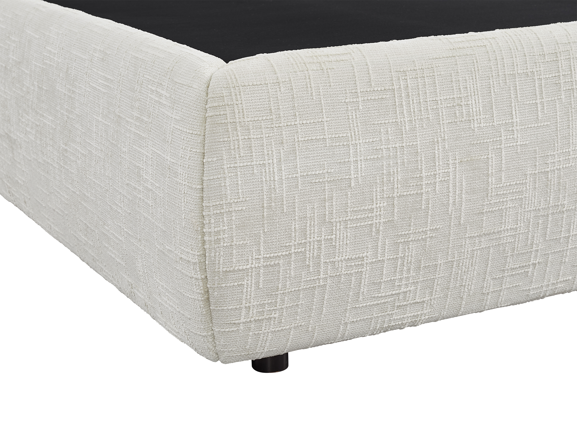 Cama con almacenaje MELY de terciopelo jaspeado beige, 140 x 190 cm