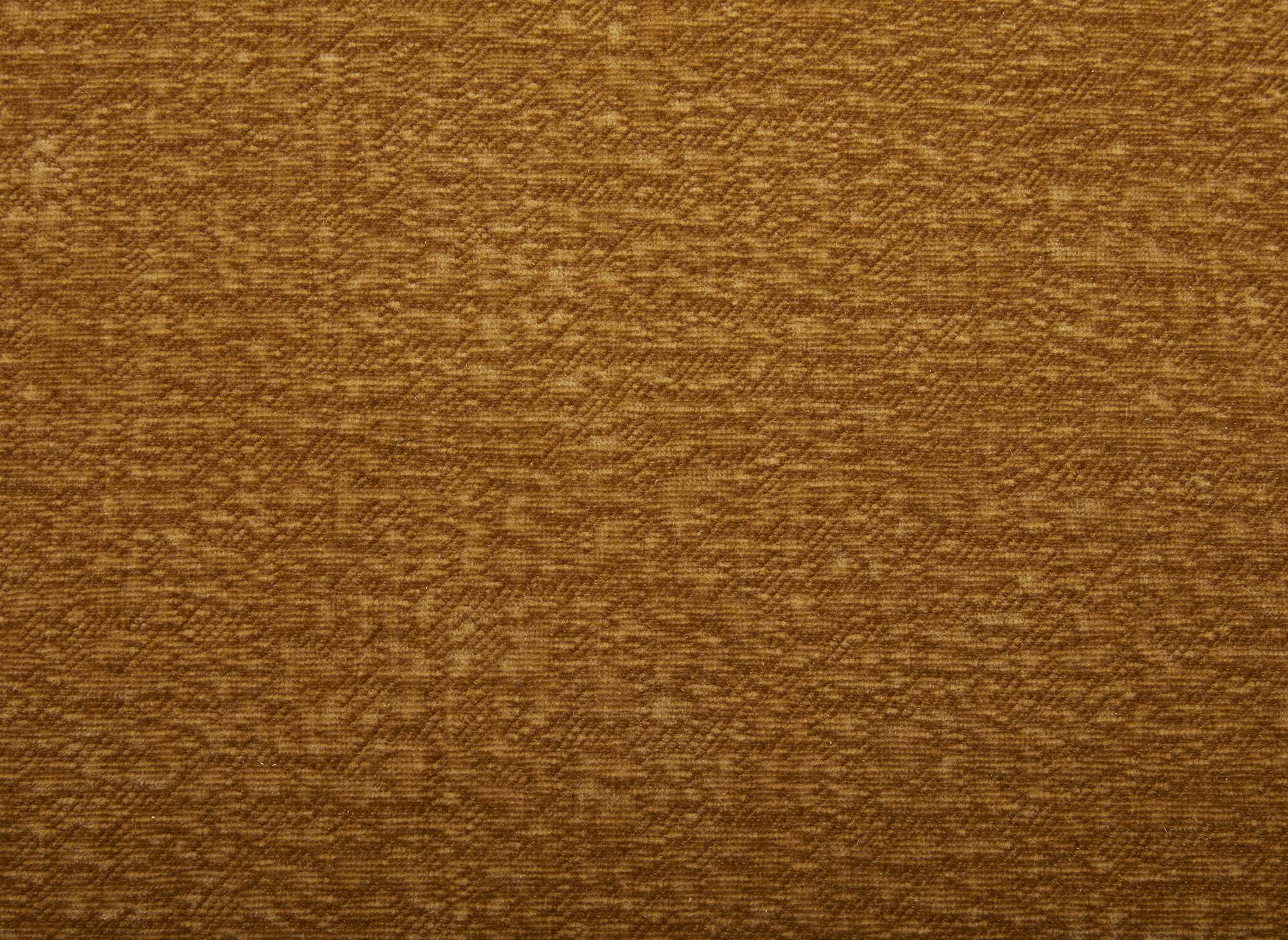 Sofá recto IMENIA de 5 plazas en terciopelo tejido color mostaza