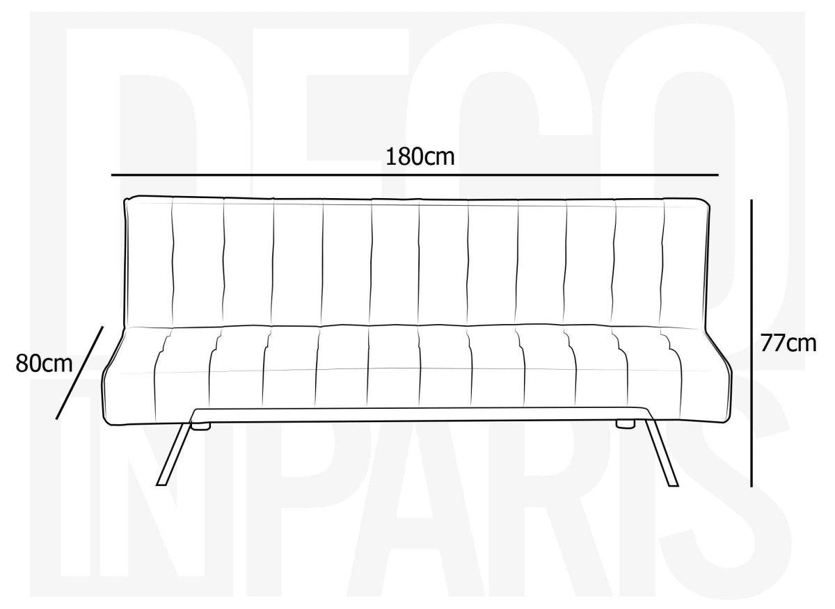 Banquette clic - clac capitonné design noir KEDY - DécoInParis