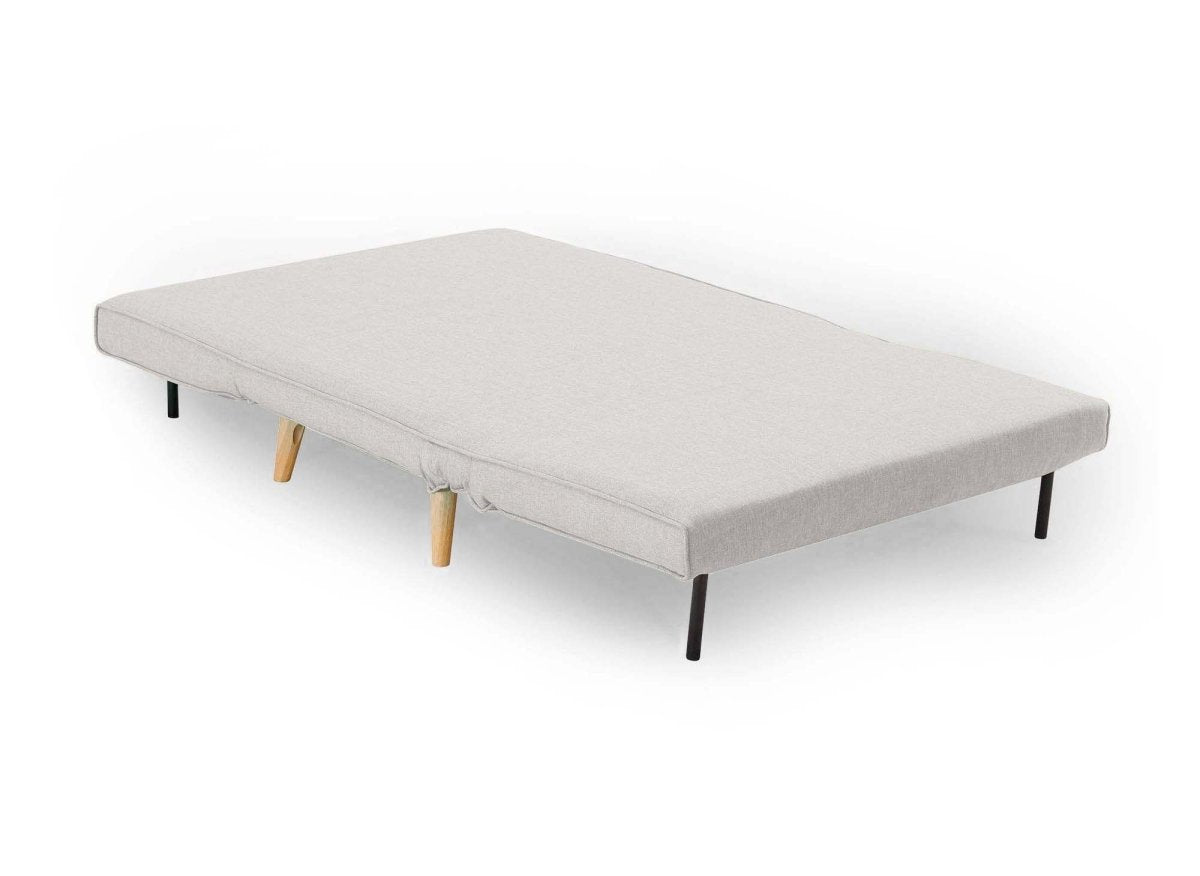 Canapé clic clac 2 places en tissu beige TONKA - DécoInParis