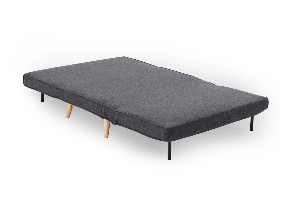 Canapé clic clac 2 places en tissu gris TONKA - DécoInParis