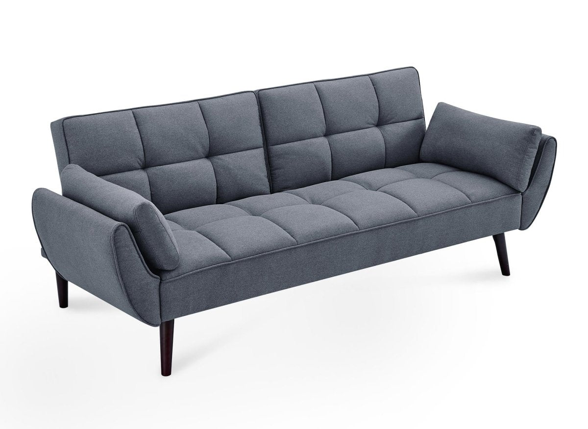 Canapé clic clac 3 places en tissu gris foncé NARA - DécoInParis