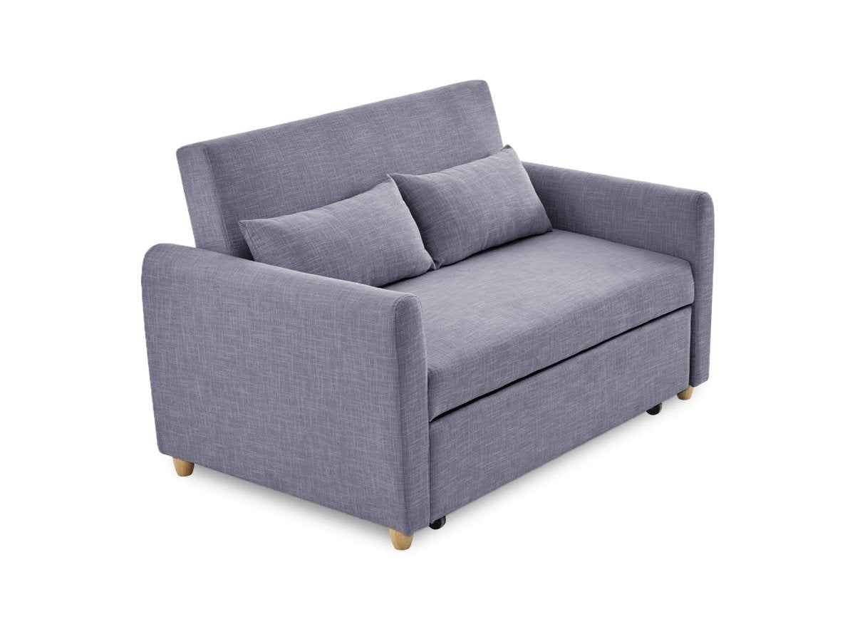 Canapé convertible 3 places en tissu gris KALAYA - DécoInParis