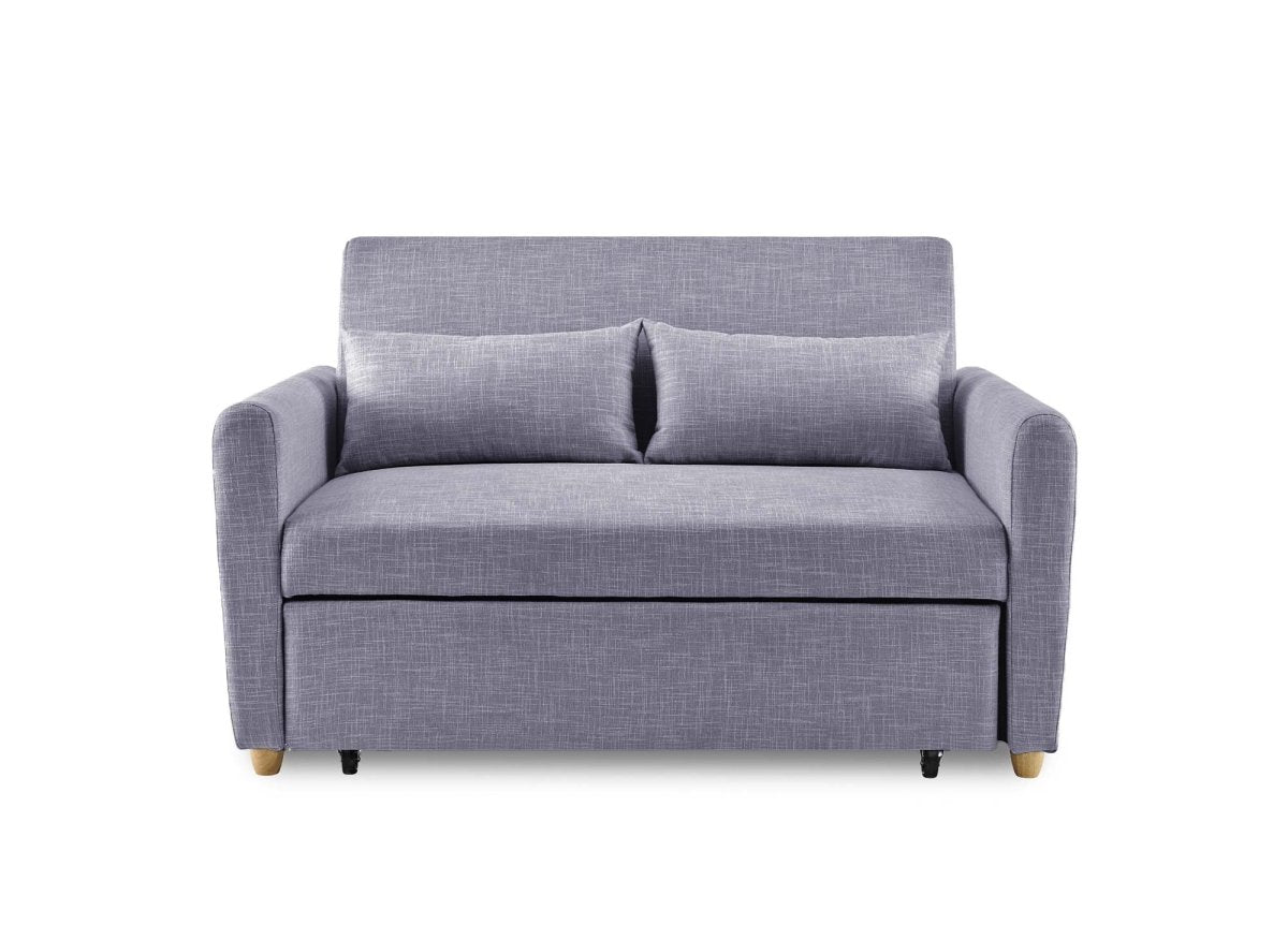 Canapé convertible 3 places en tissu gris KALAYA - DécoInParis