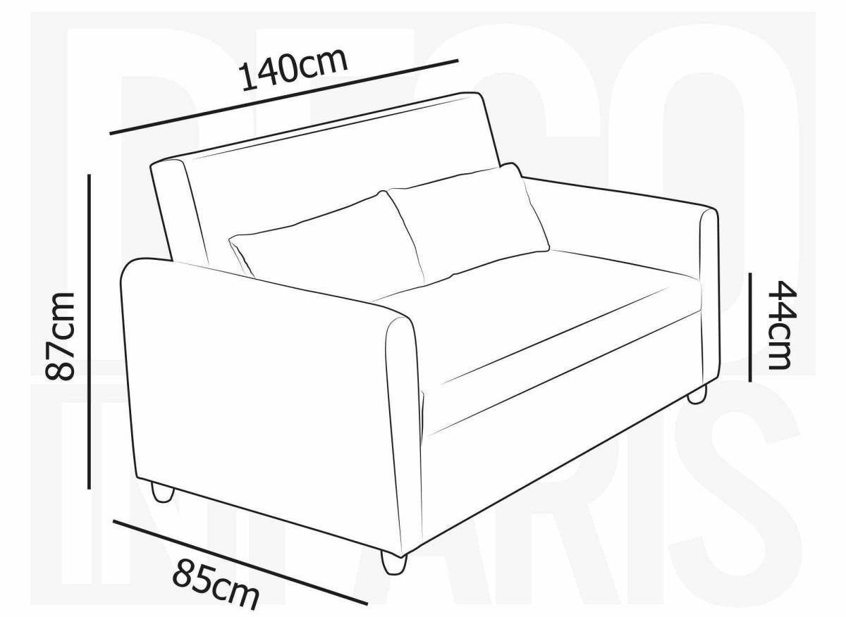 Canapé convertible 3 places en tissu gris KALAYA - DécoInParis