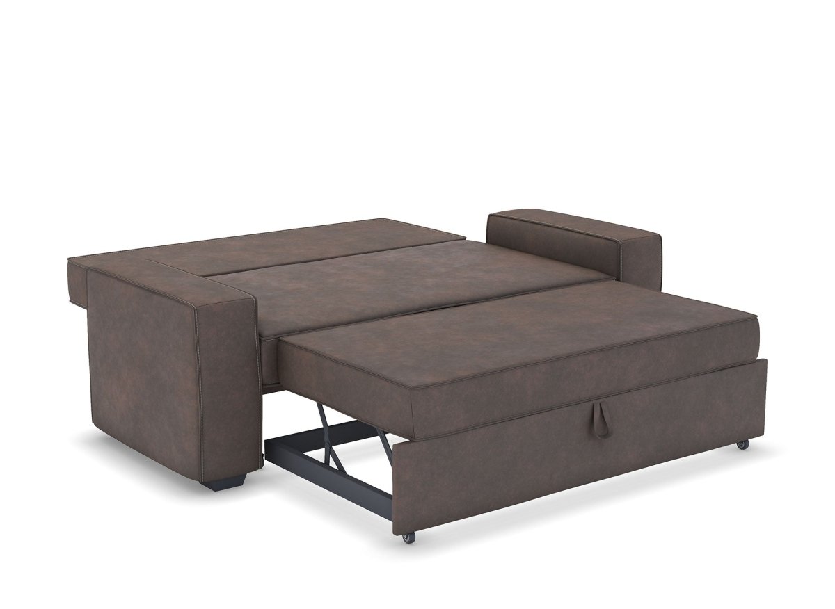 Canapé convertible 3 places marron JAMES - DécoInParis