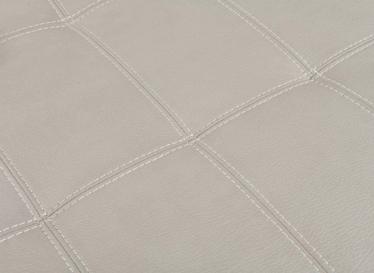 Canapé convertible et panoramique avec coffre de rangement en tissu beige OLIVER - Angle Droit - DécoInParis